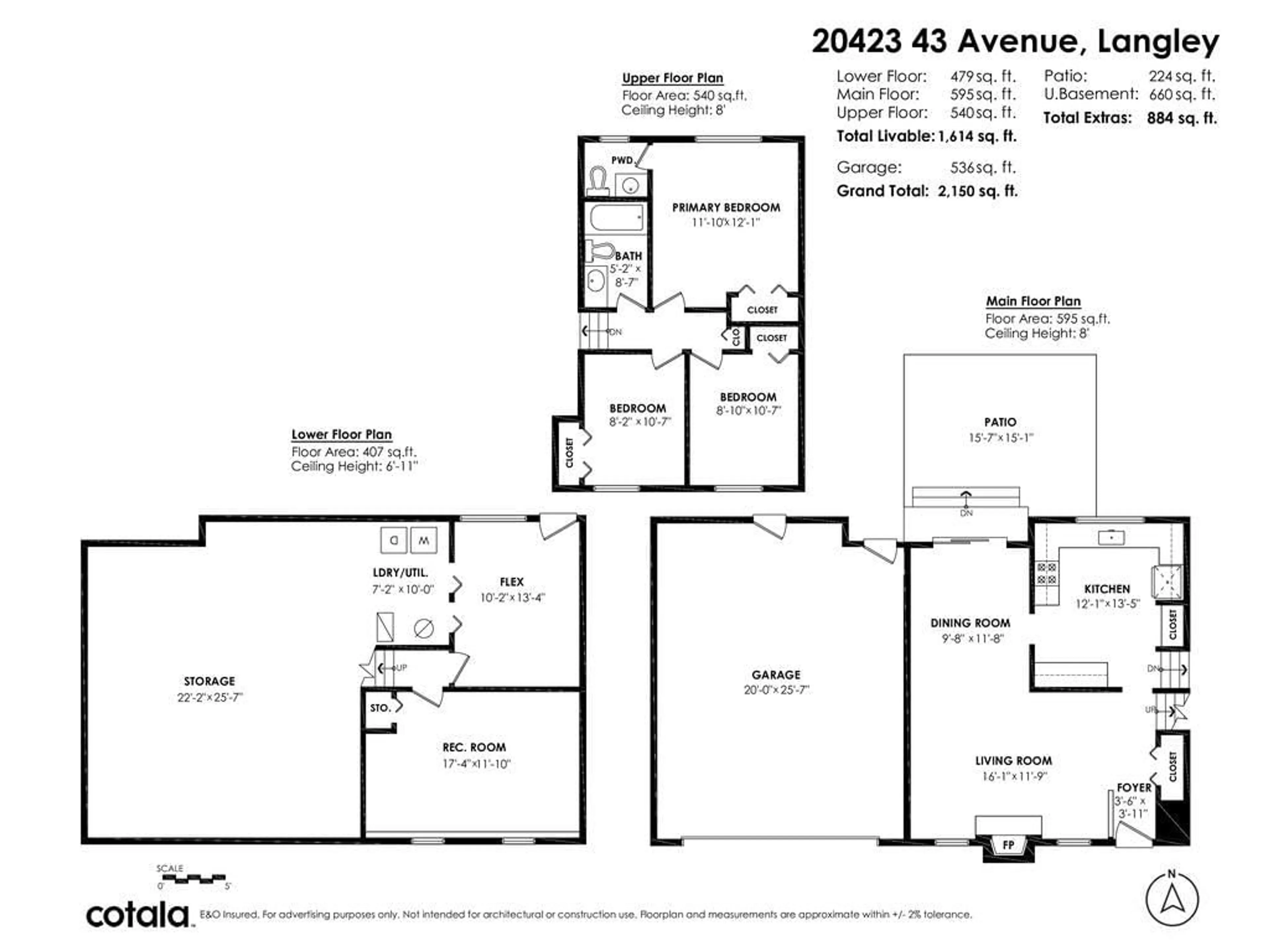 Floor plan for 20423 43, Langley British Columbia V3A3C1