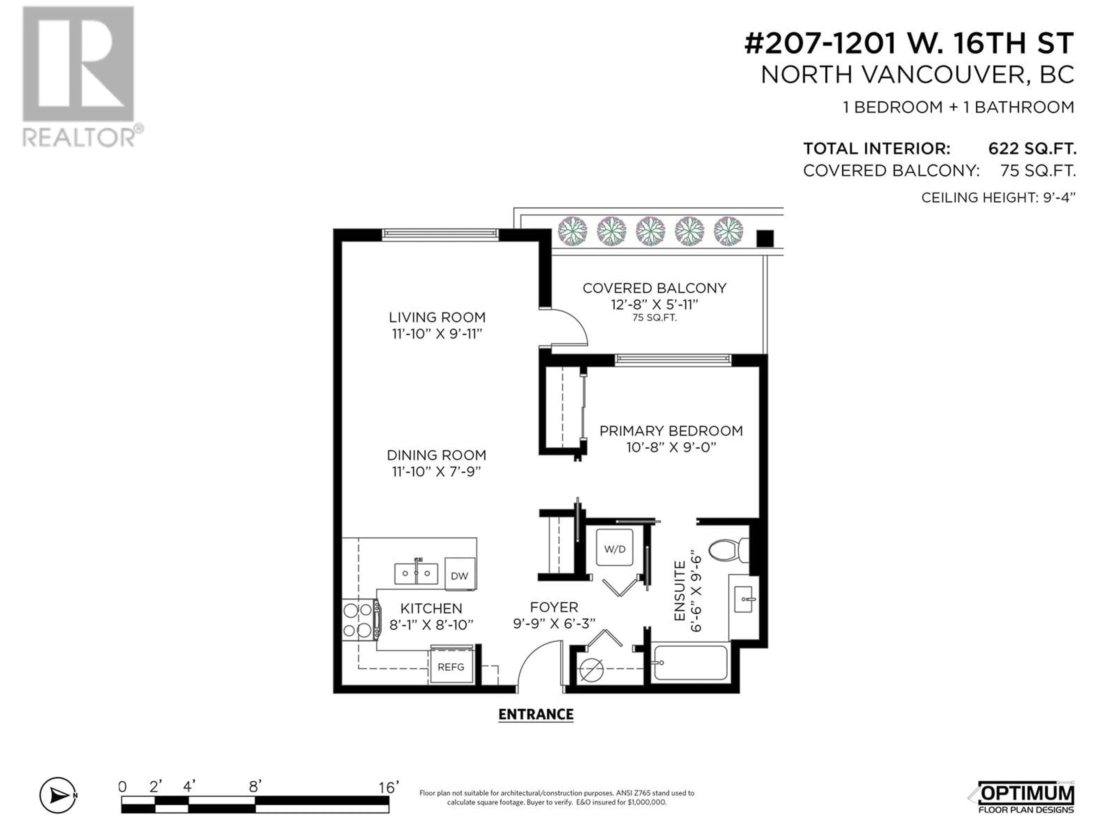 Floor plan for 207 - 1201 16TH STREET, North Vancouver British Columbia V7P1R5