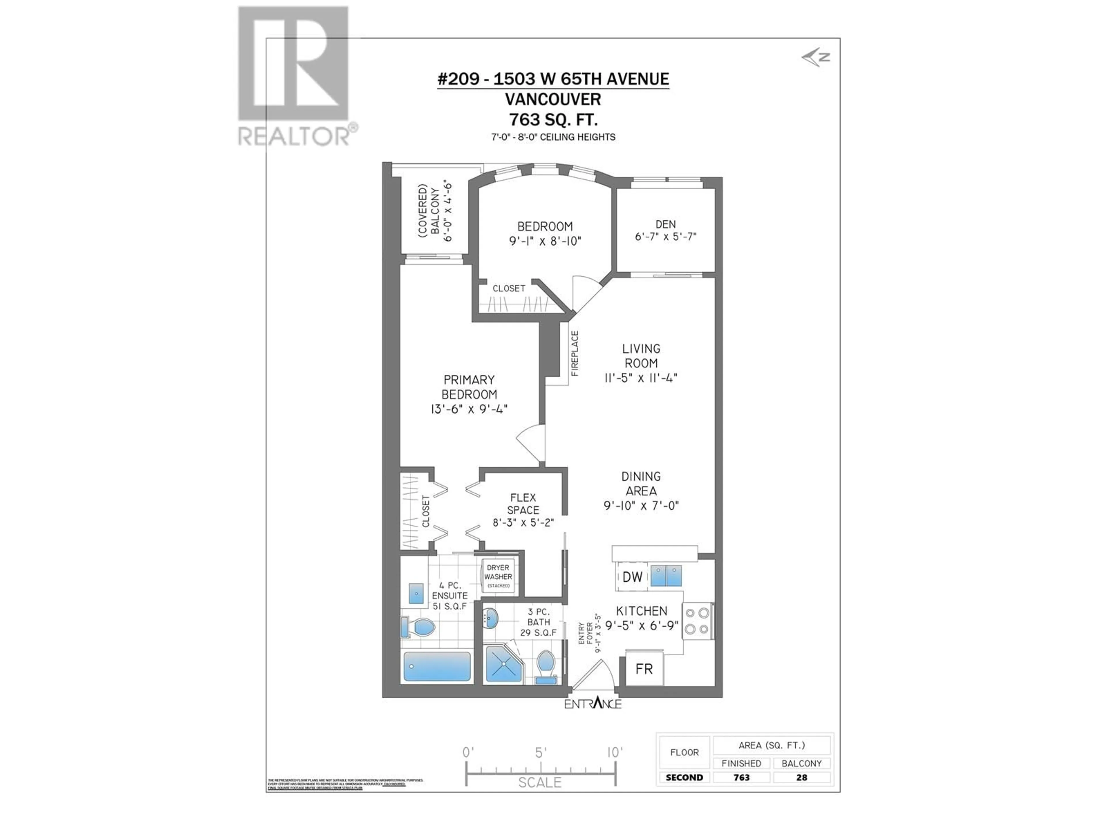 Floor plan for 209 - 1503 65TH AVENUE, Vancouver British Columbia V6P6Y8