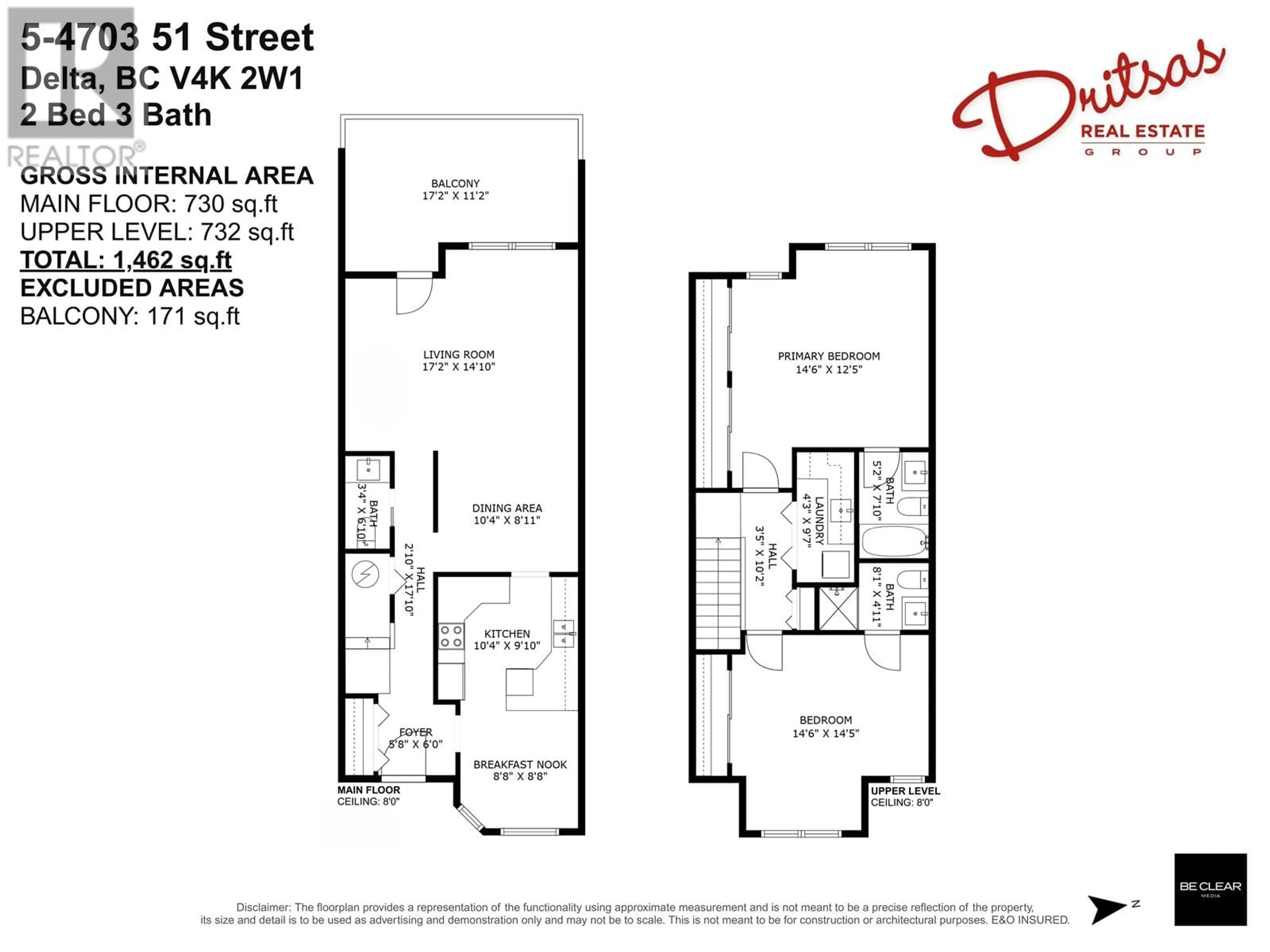 Floor plan for 5 - 4703 51 STREET, Delta British Columbia V4K2W1