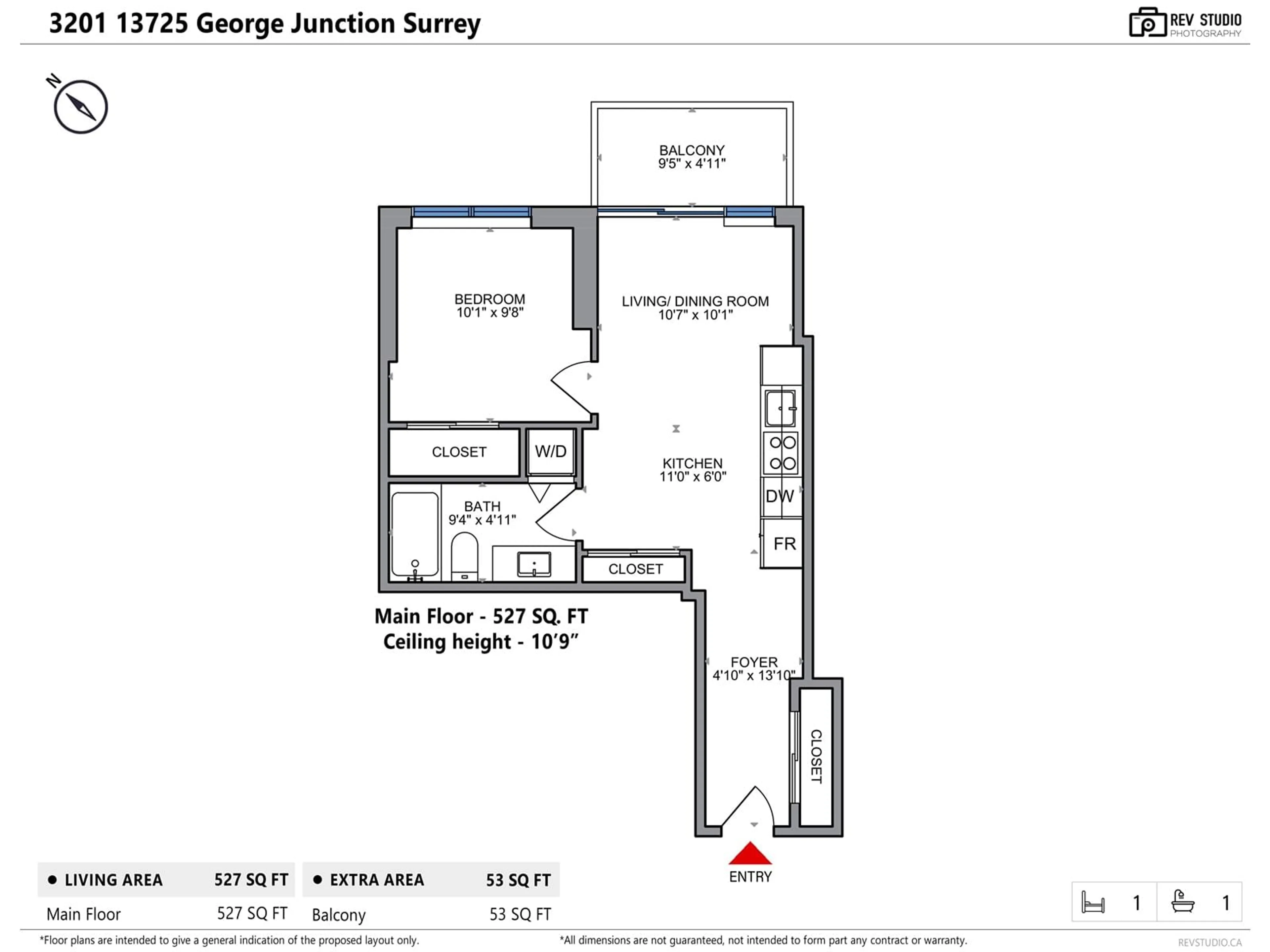 Floor plan for 3201 - 13725 GEORGE JUNCTION, Surrey British Columbia V3T0V7