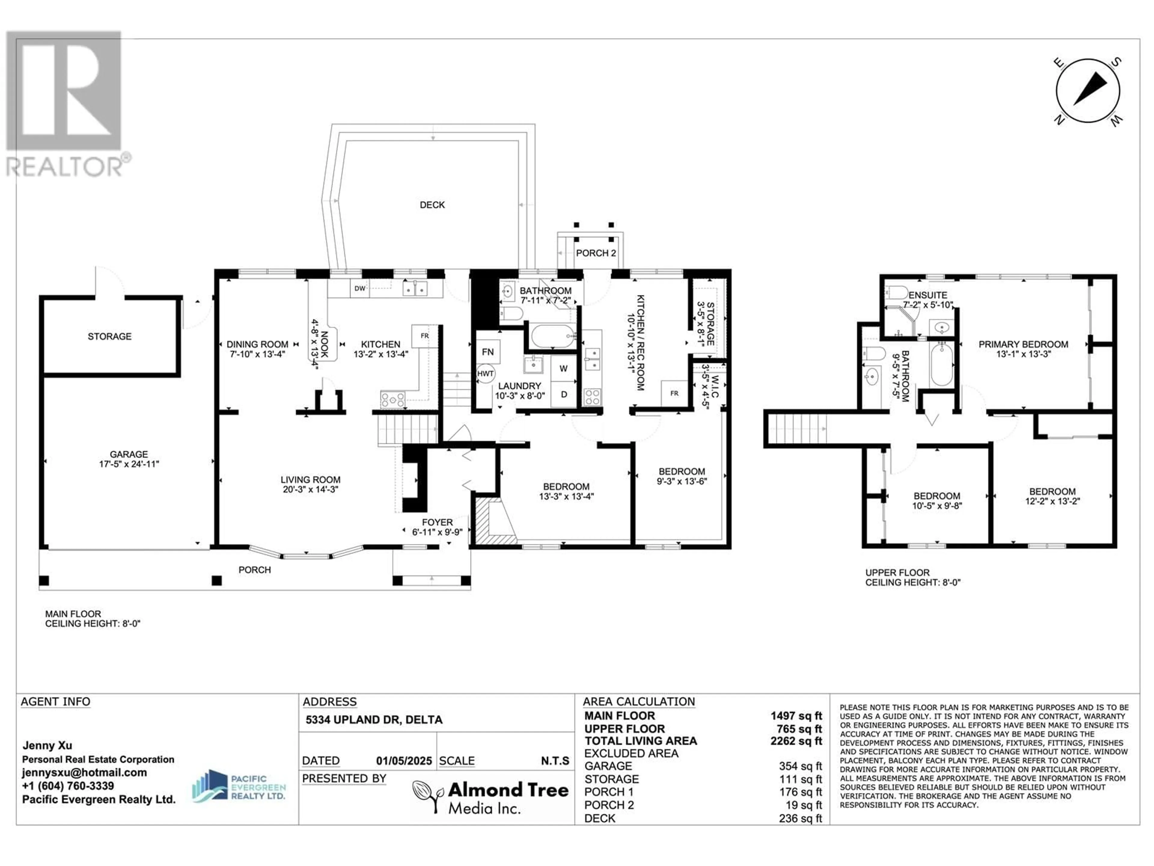 Floor plan for 5334 UPLAND DRIVE, Delta British Columbia V4M2G4
