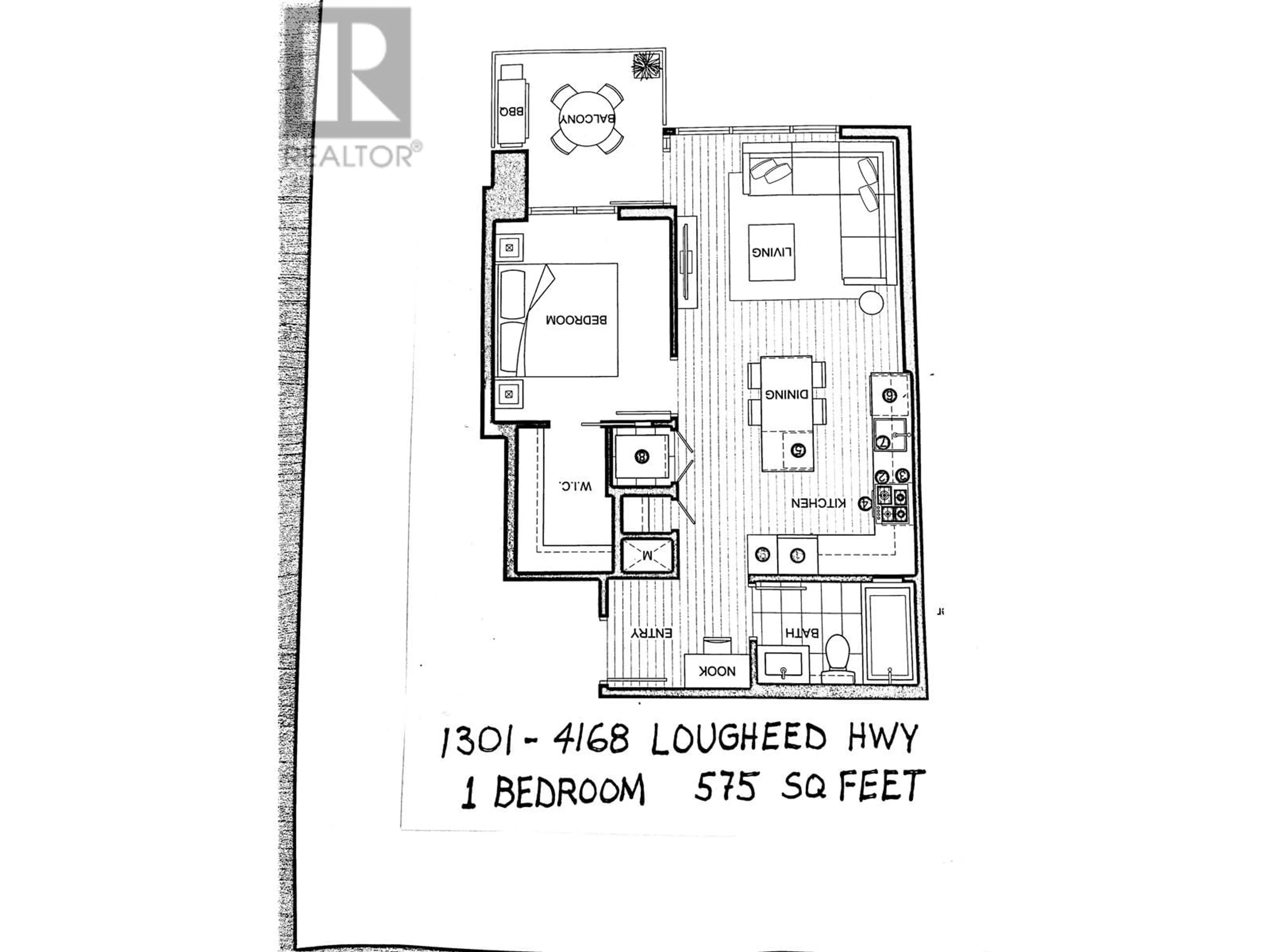 Floor plan for 1301 - 4168 LOUGHEED HIGHWAY, Burnaby British Columbia V5C0N9