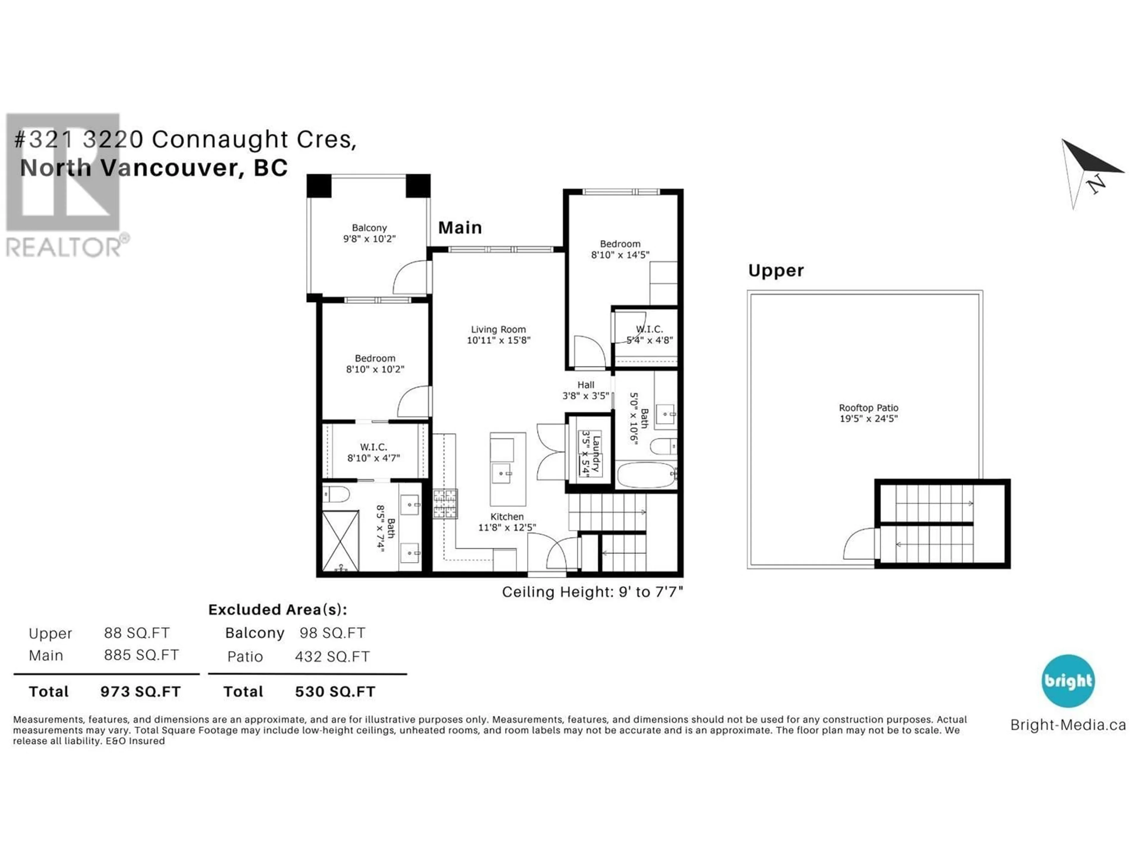 Floor plan for 321 - 3220 CONNAUGHT CRESCENT, North Vancouver British Columbia V7R0A5