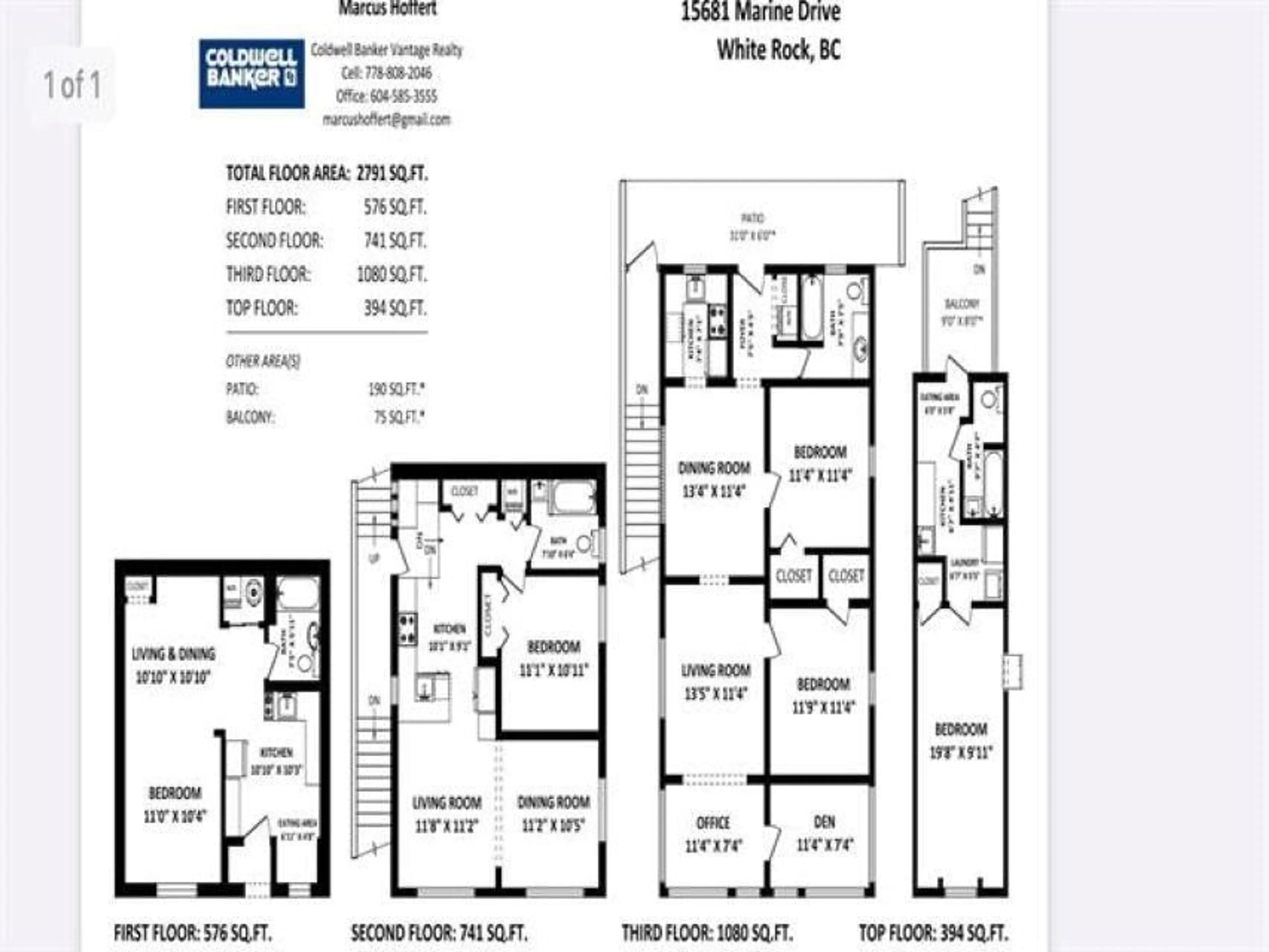 Floor plan for 15681 MARINE, White Rock British Columbia V4B1E3