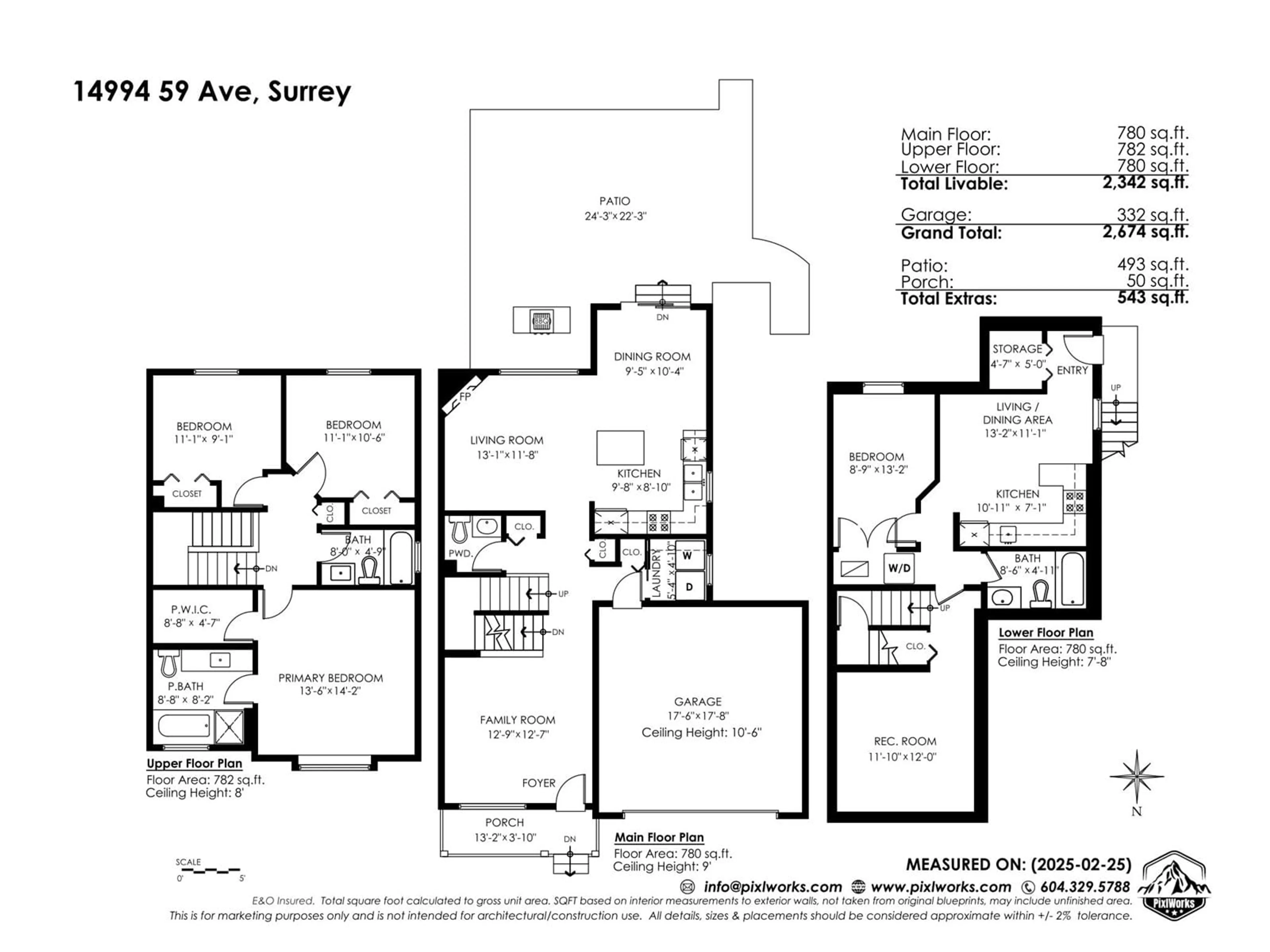 Floor plan for 14994 59, Surrey British Columbia V3S3W8