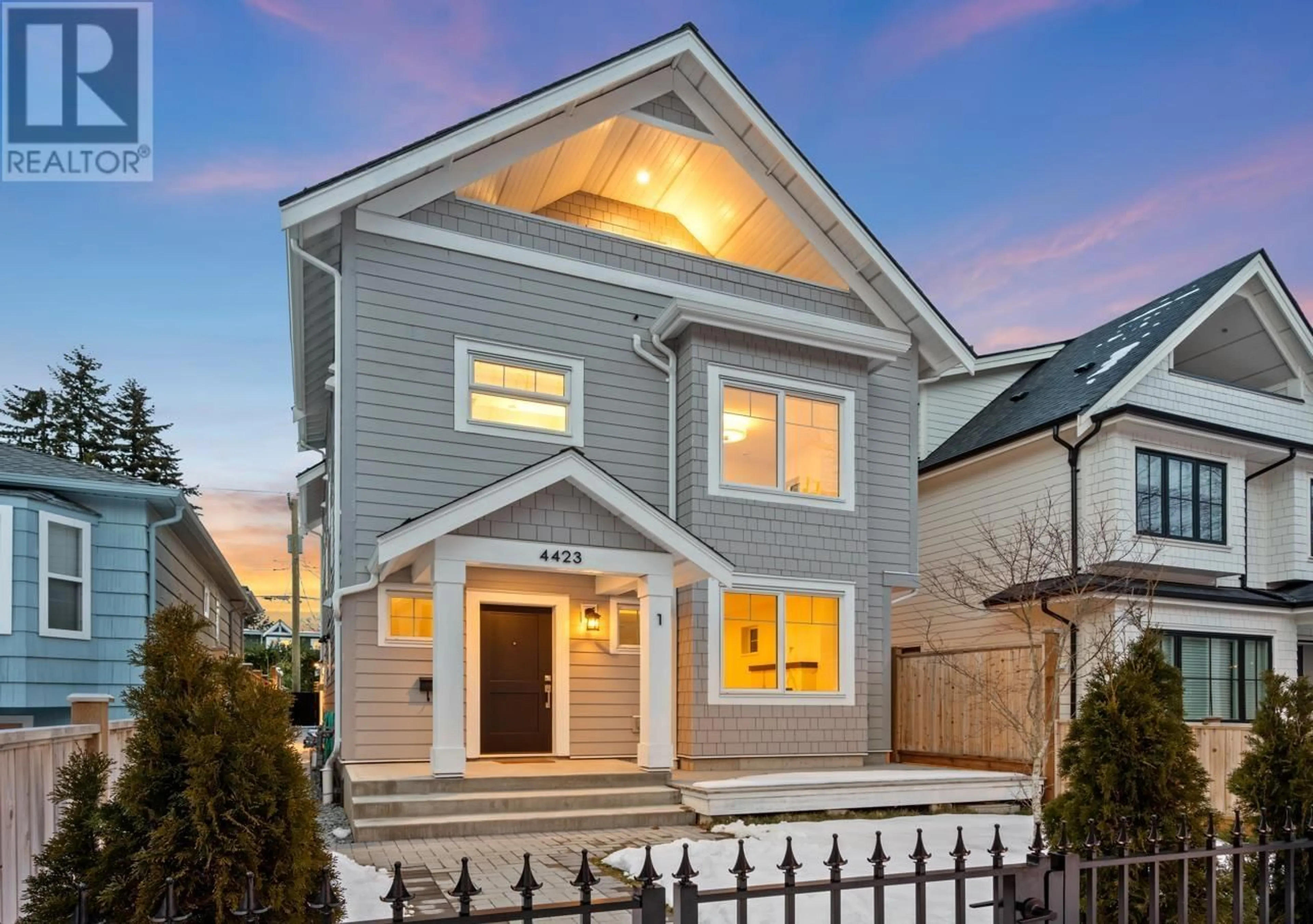 Home with vinyl exterior material, street for 1 - 4423 W 16TH AVENUE, Vancouver British Columbia V6R3E7
