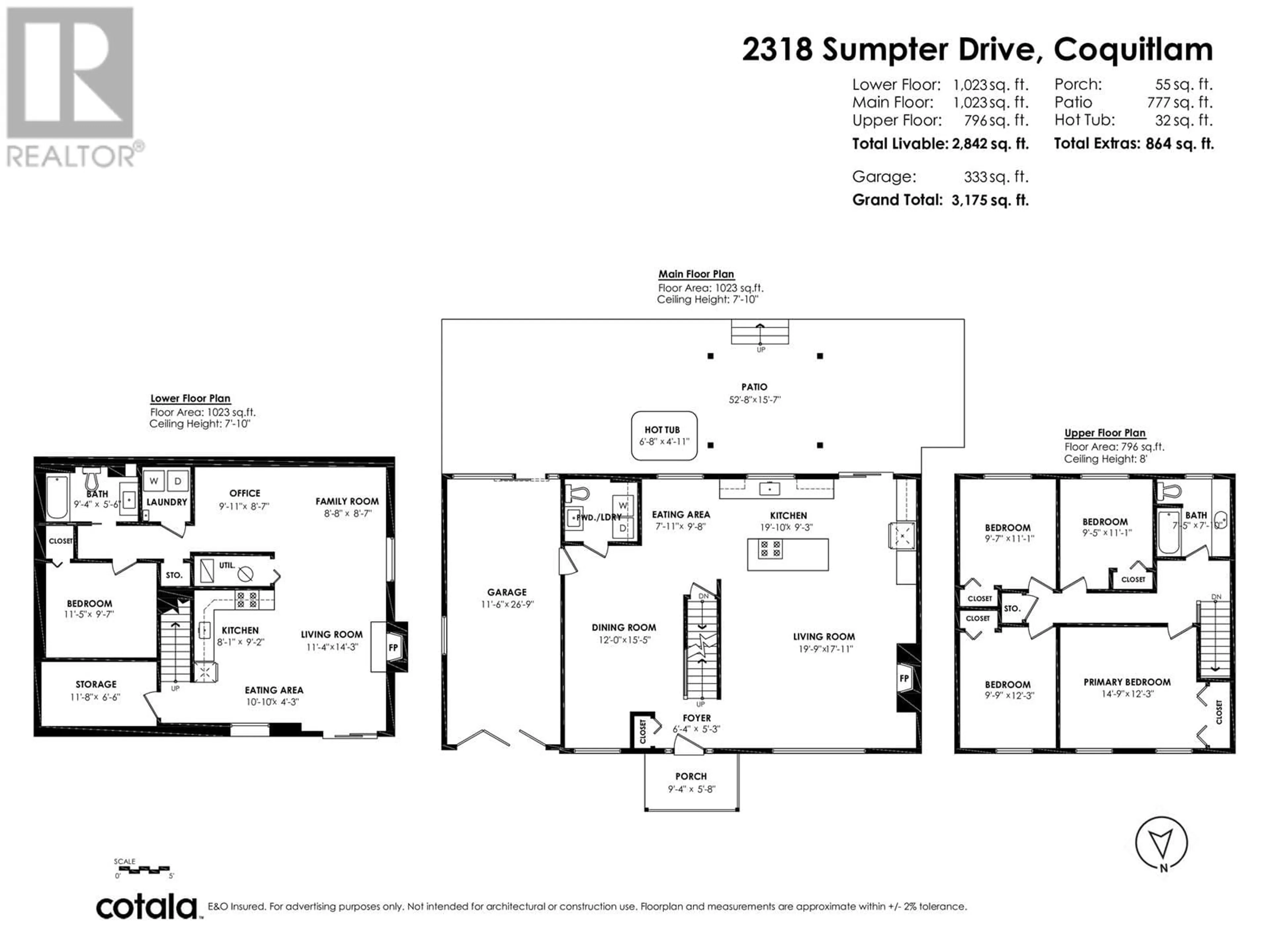 Floor plan for 2318 SUMPTER DRIVE, Coquitlam British Columbia V3J6Y2