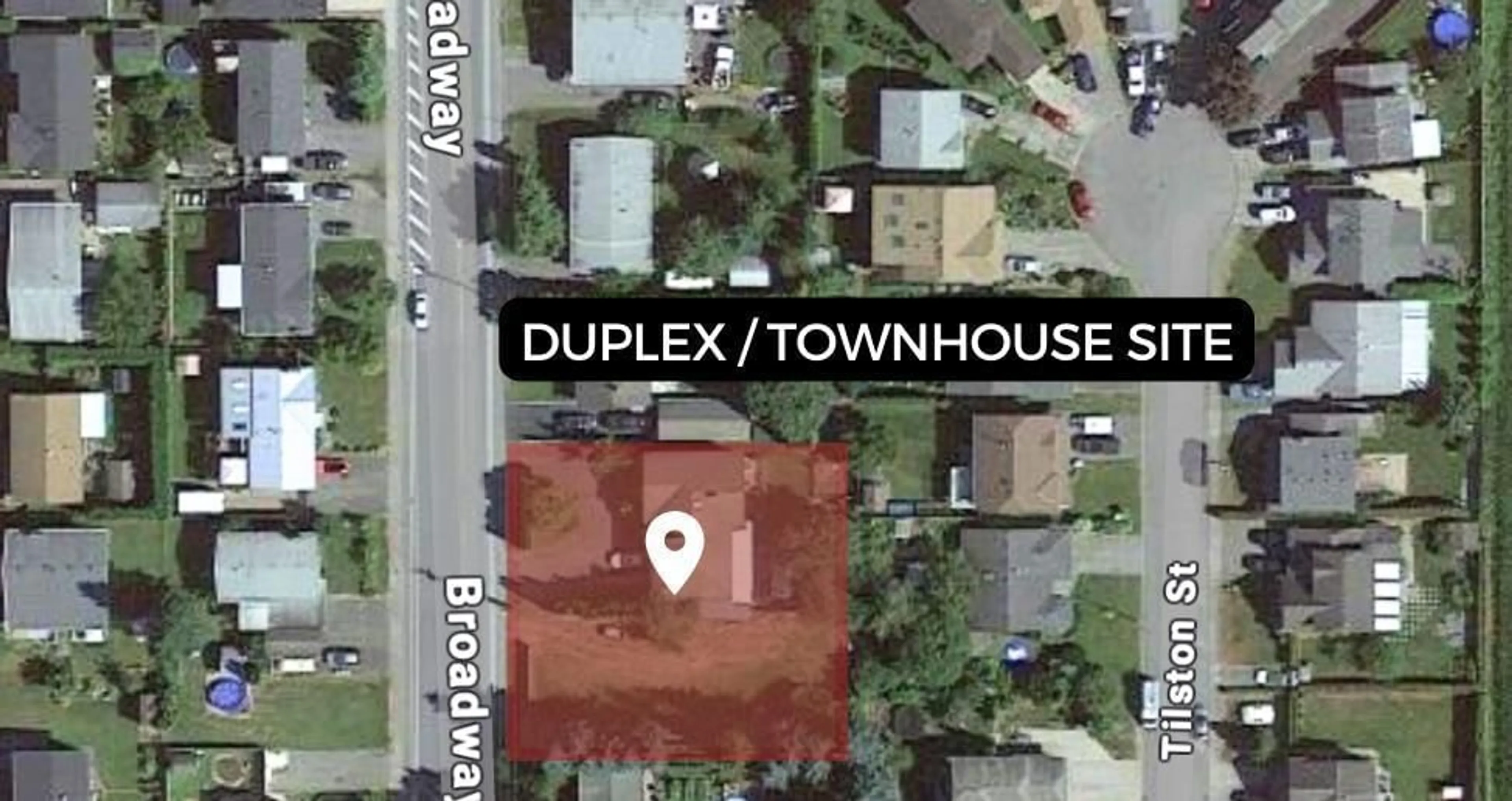 A pic from outside/outdoor area/front of a property/back of a property/a pic from drone, street for 8742 BROADWAY STREET, Chilliwack British Columbia V2P5V6