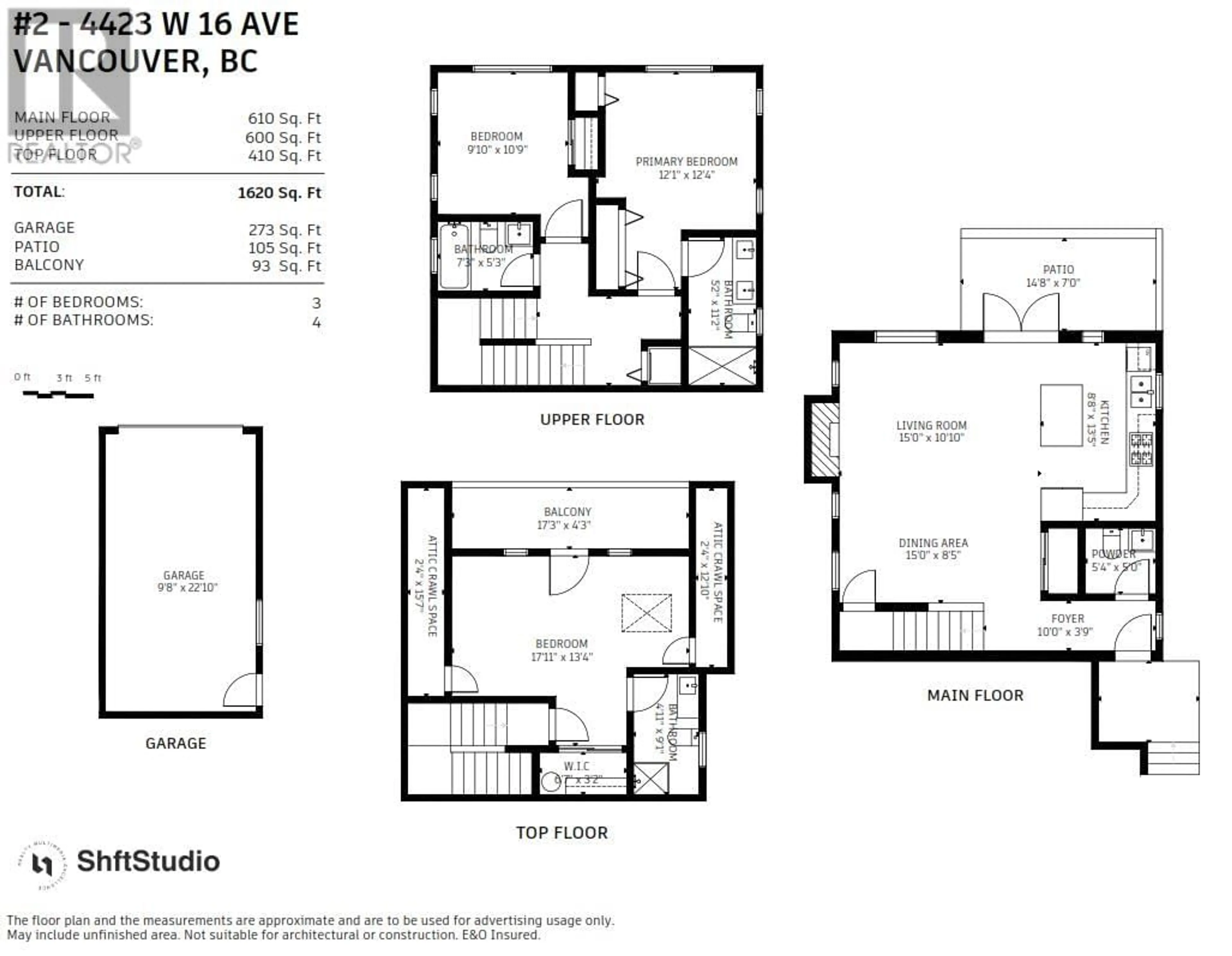 Floor plan for 2 - 4423 W 16TH AVENUE, Vancouver British Columbia V6R3E7