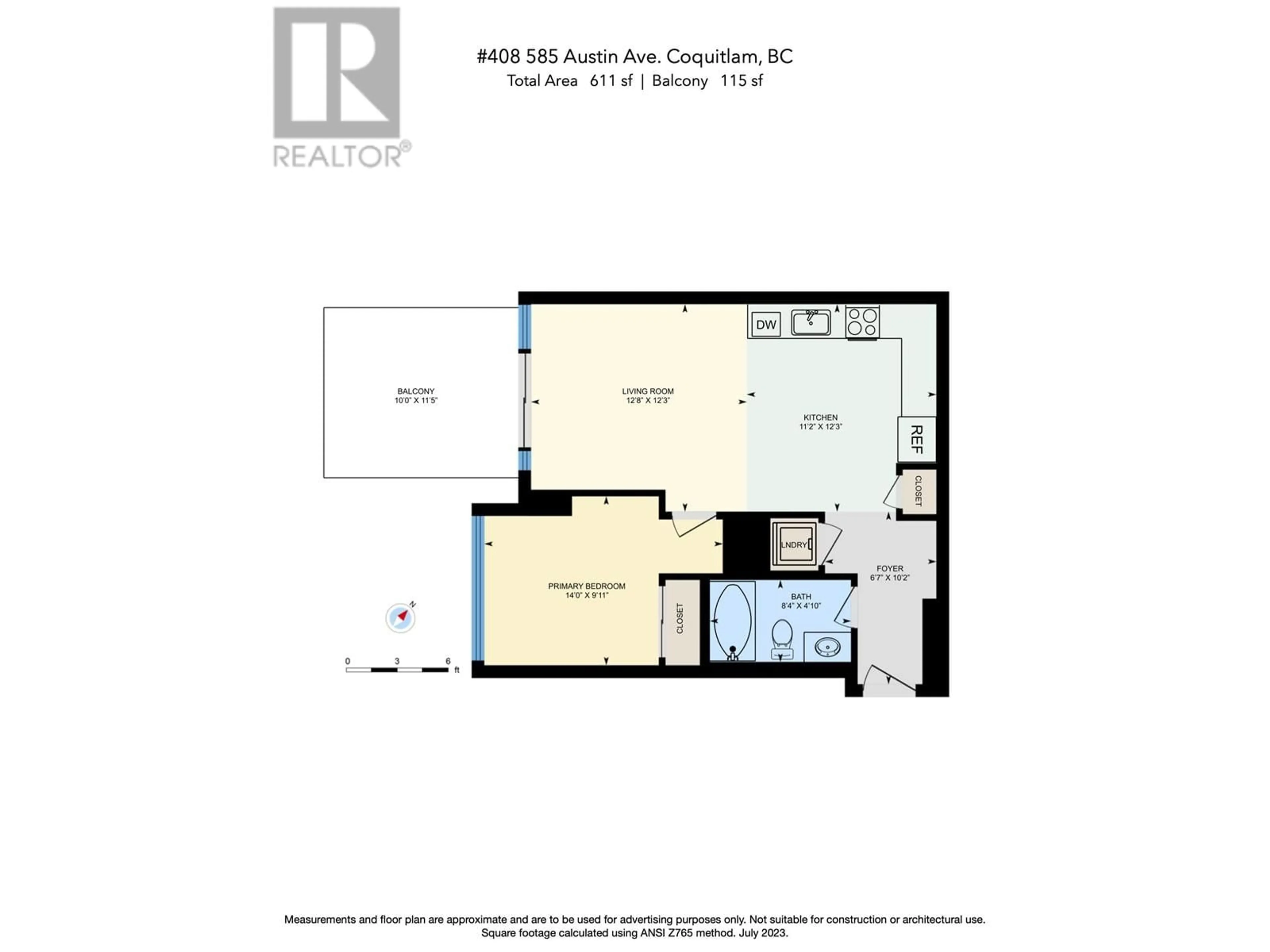Floor plan for 408 - 585 AUSTIN AVENUE, Coquitlam British Columbia V3K0G6