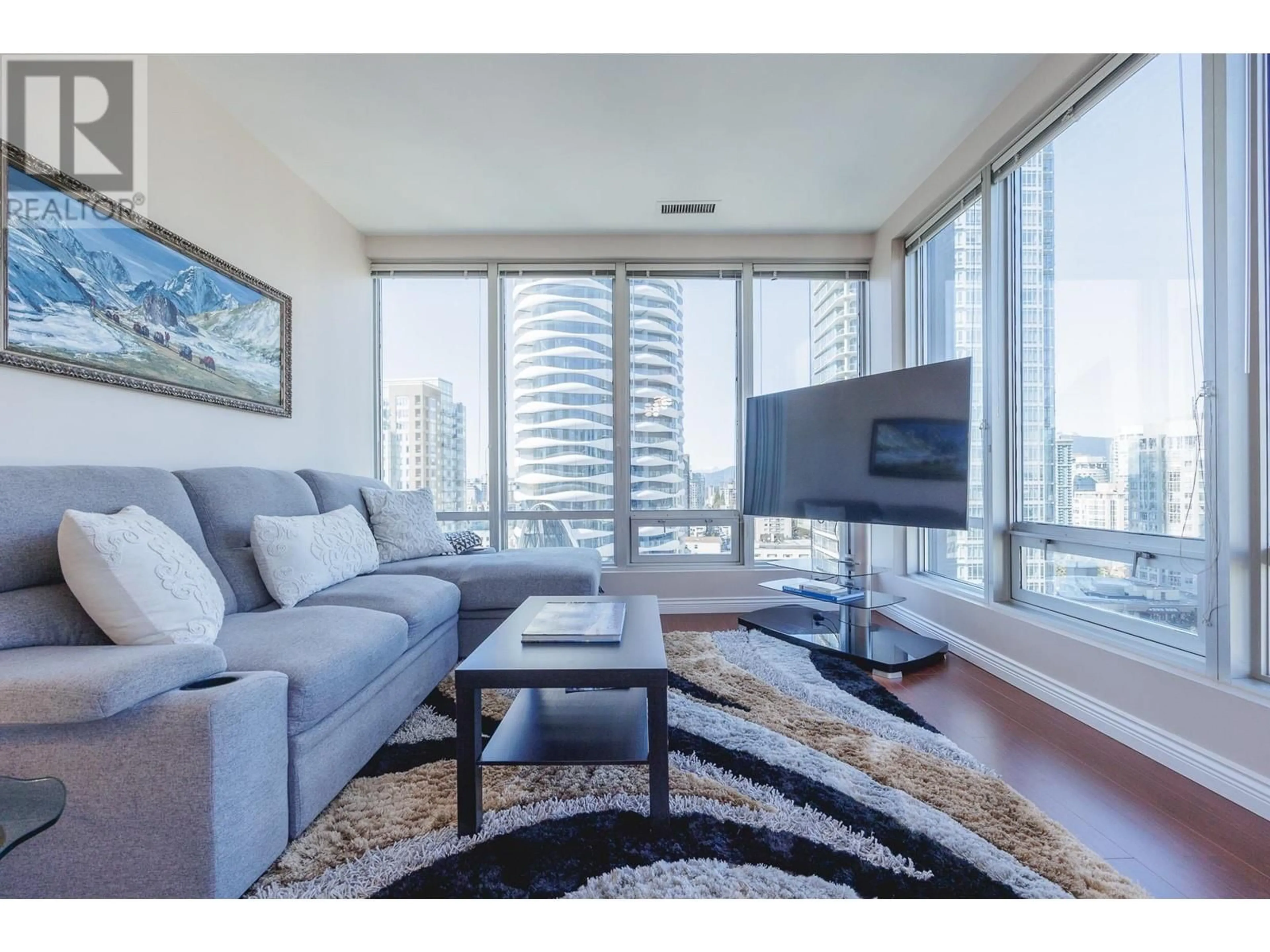 Living room with furniture, unknown for 1307 - 989 NELSON STREET, Vancouver British Columbia V6Z2S1