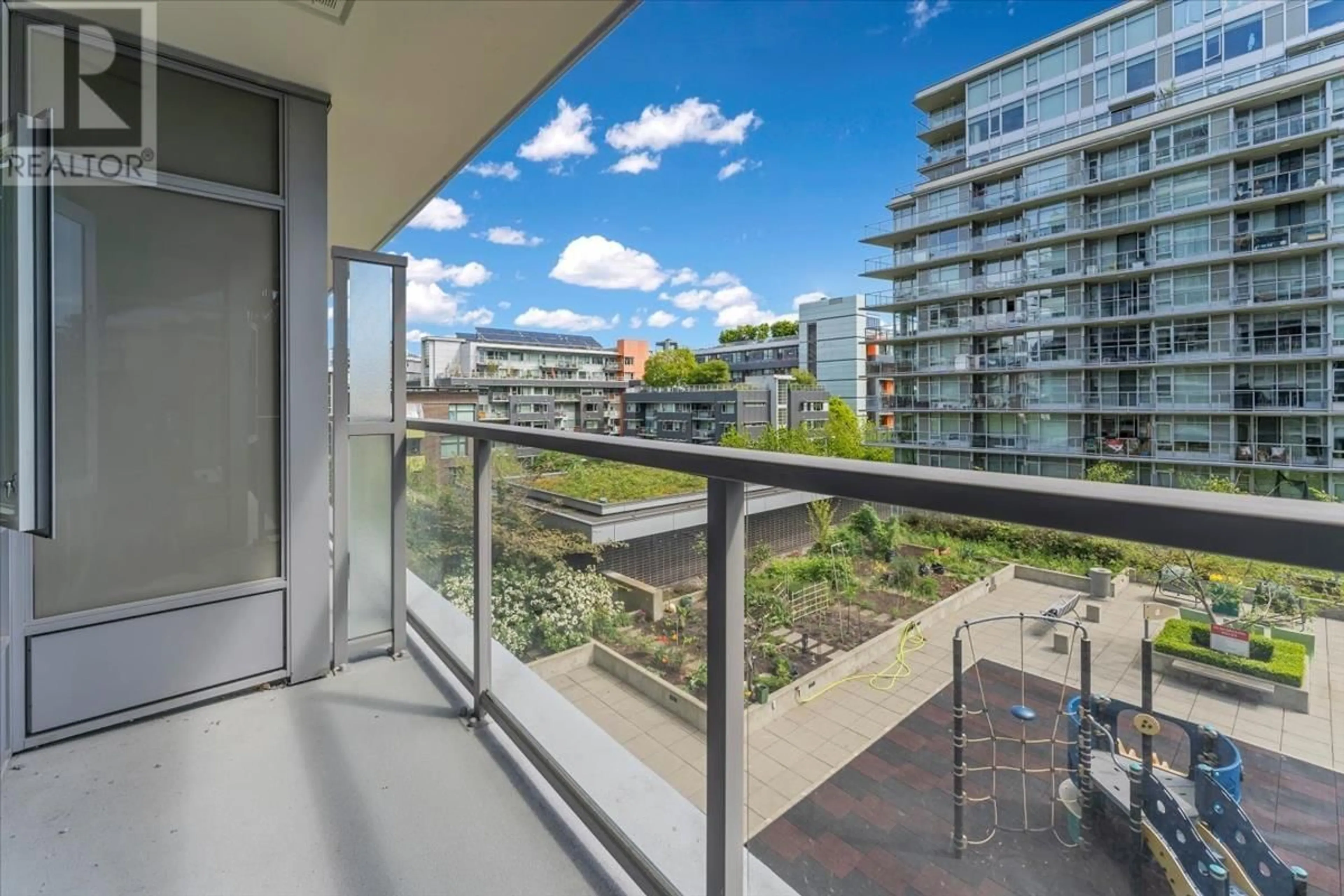 Balcony in the apartment, city buildings view from balcony for 556 - 168 1ST AVENUE, Vancouver British Columbia V5Y0H6