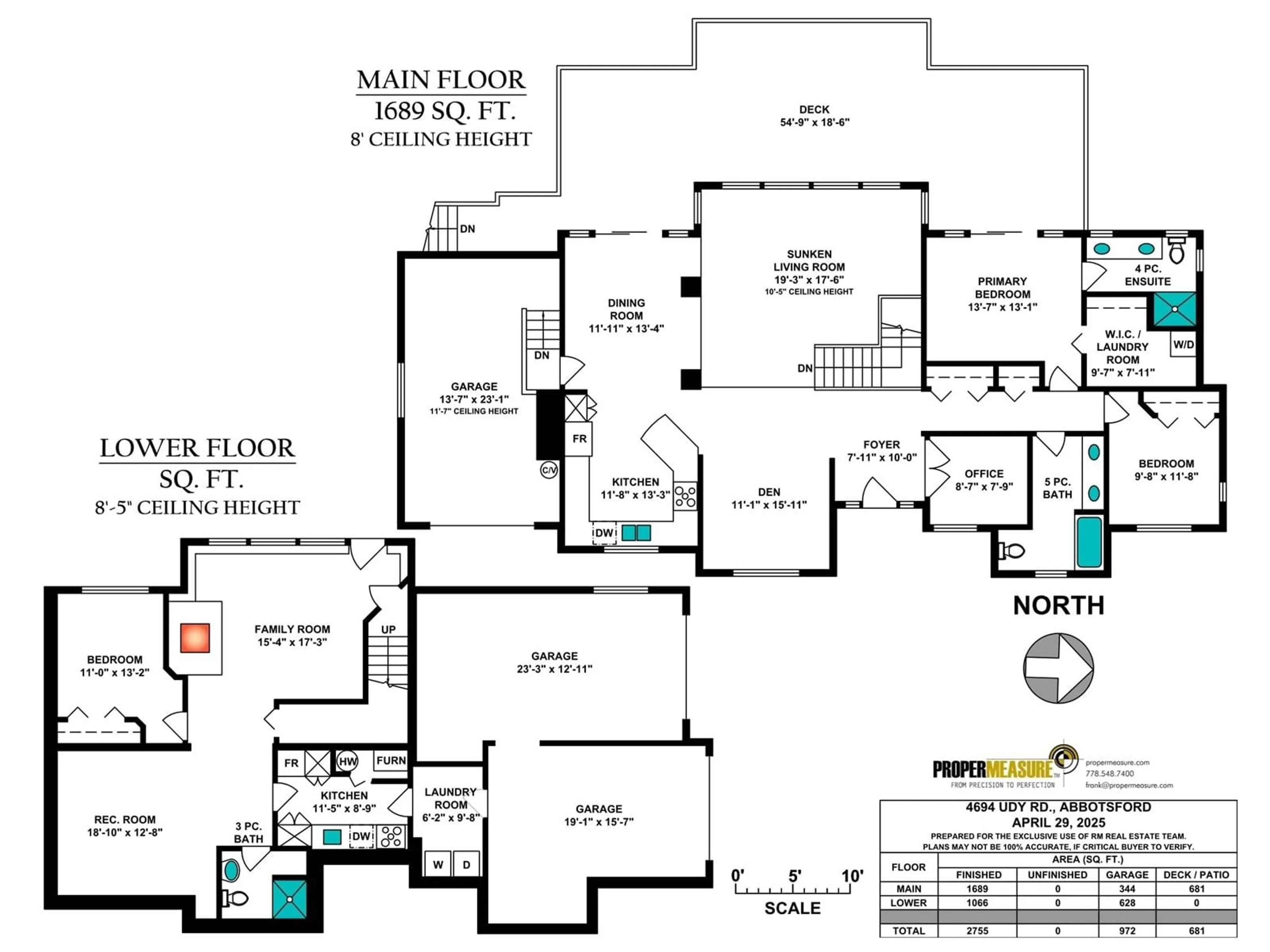 Floor plan for 4694 UDY, Abbotsford British Columbia V3L3A3