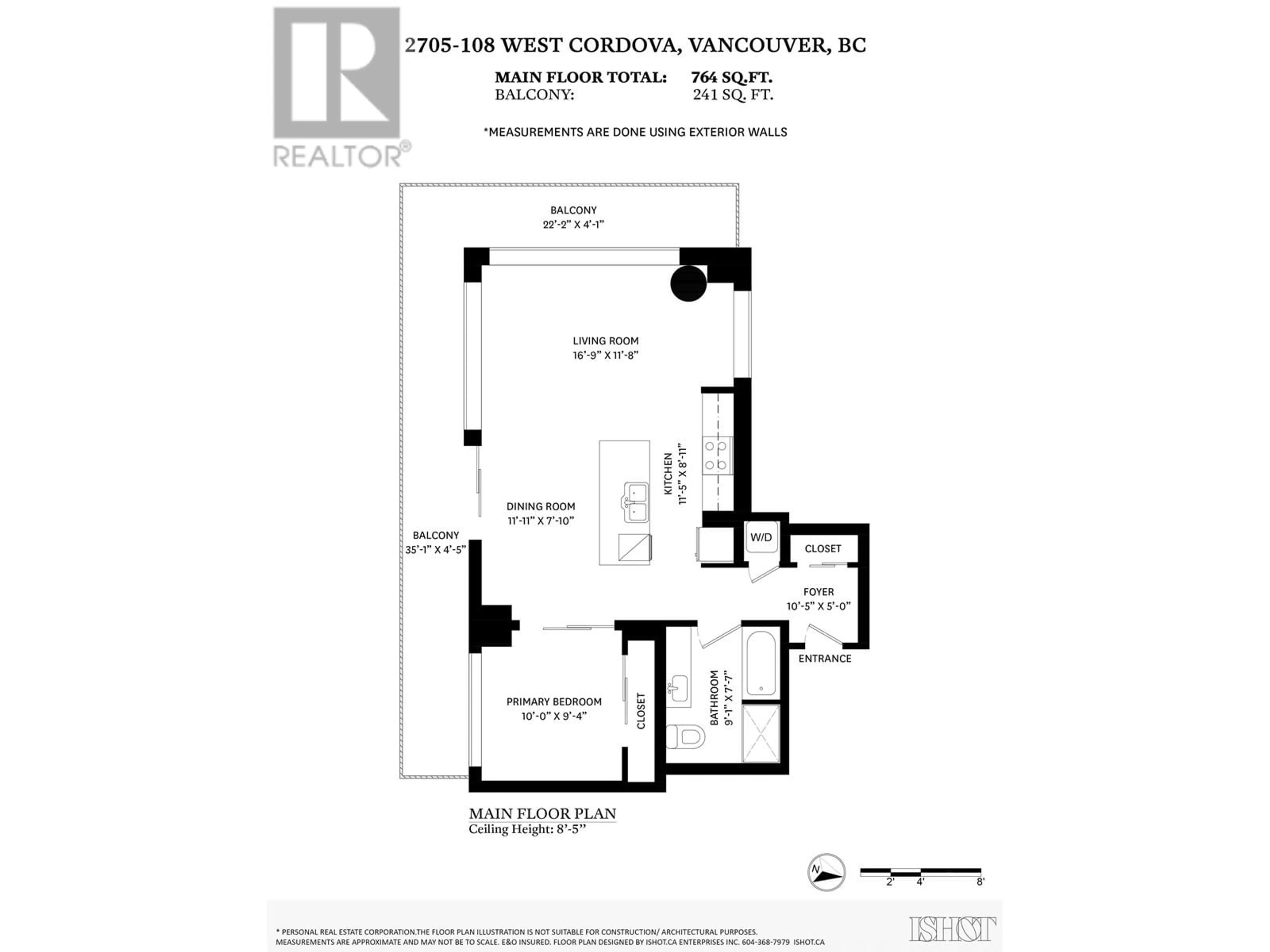Floor plan for 2705 - 108 CORDOVA STREET, Vancouver British Columbia V6B0G5