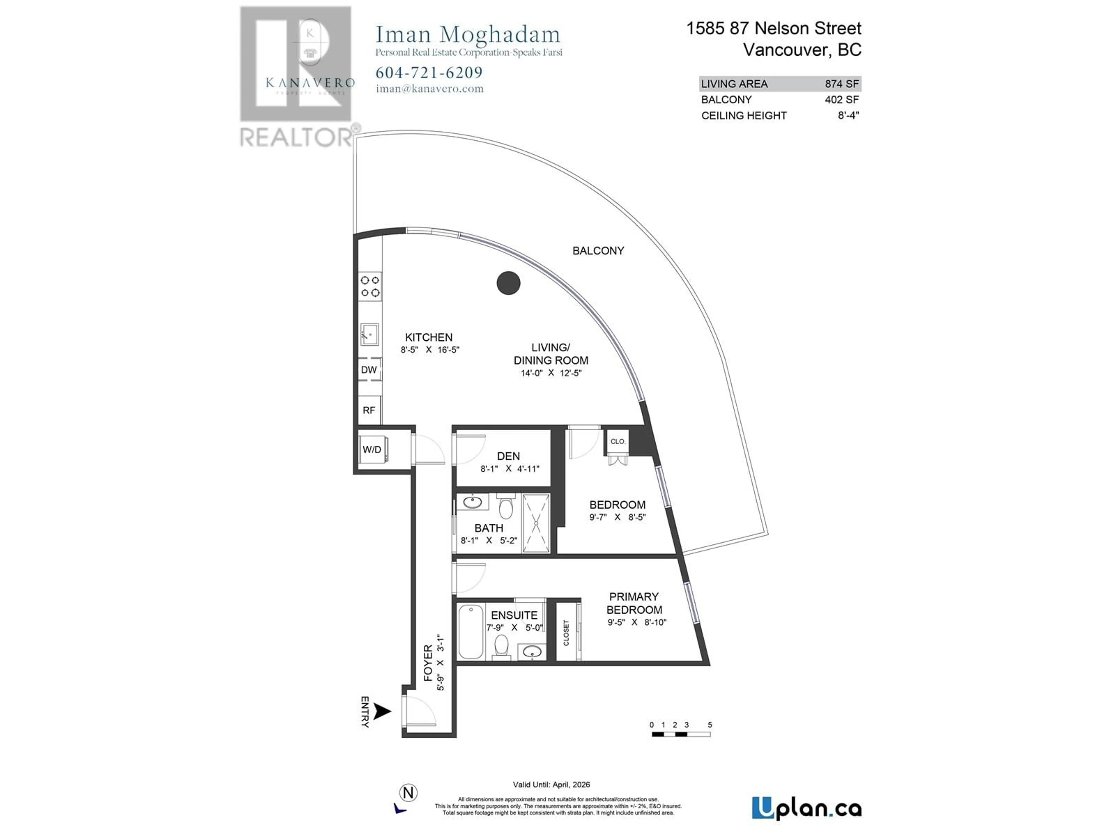 Floor plan for 1585 - 87 NELSON STREET, Vancouver British Columbia V6Z0E8