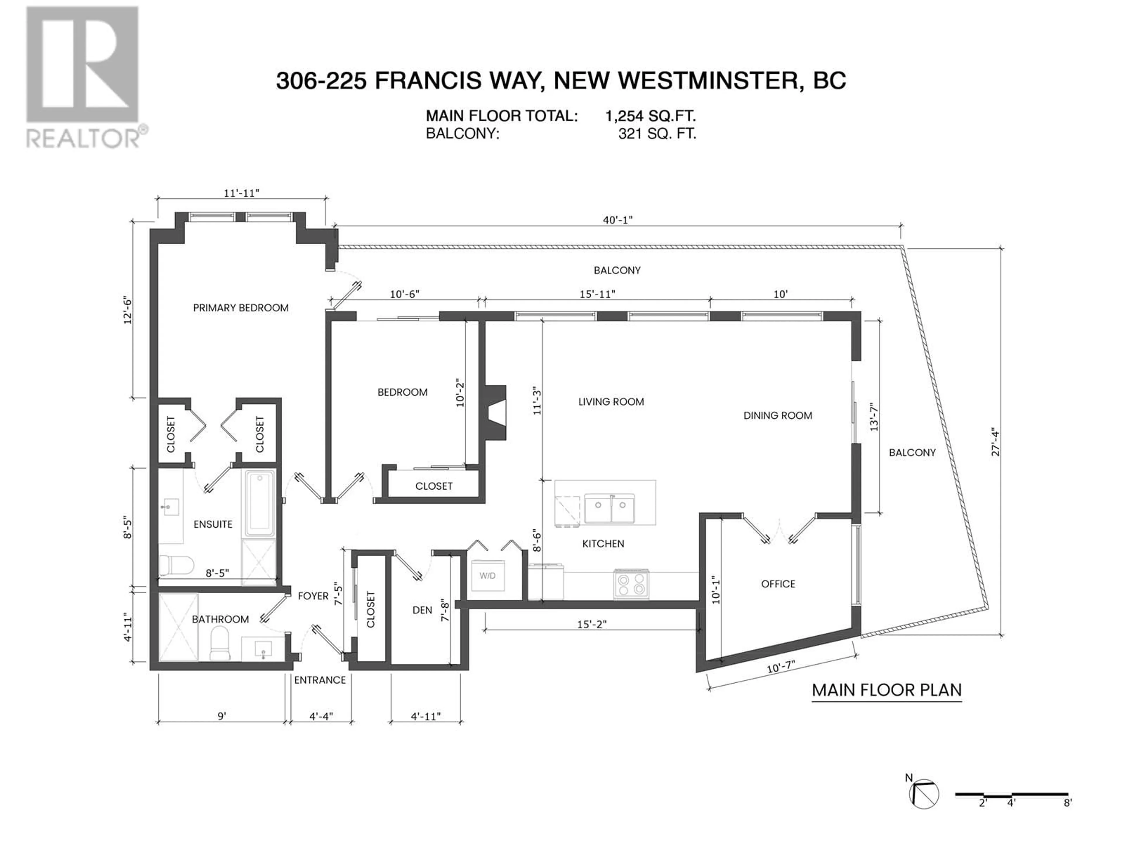Floor plan for 306 - 225 FRANCIS WAY, New Westminster British Columbia V3L0G1