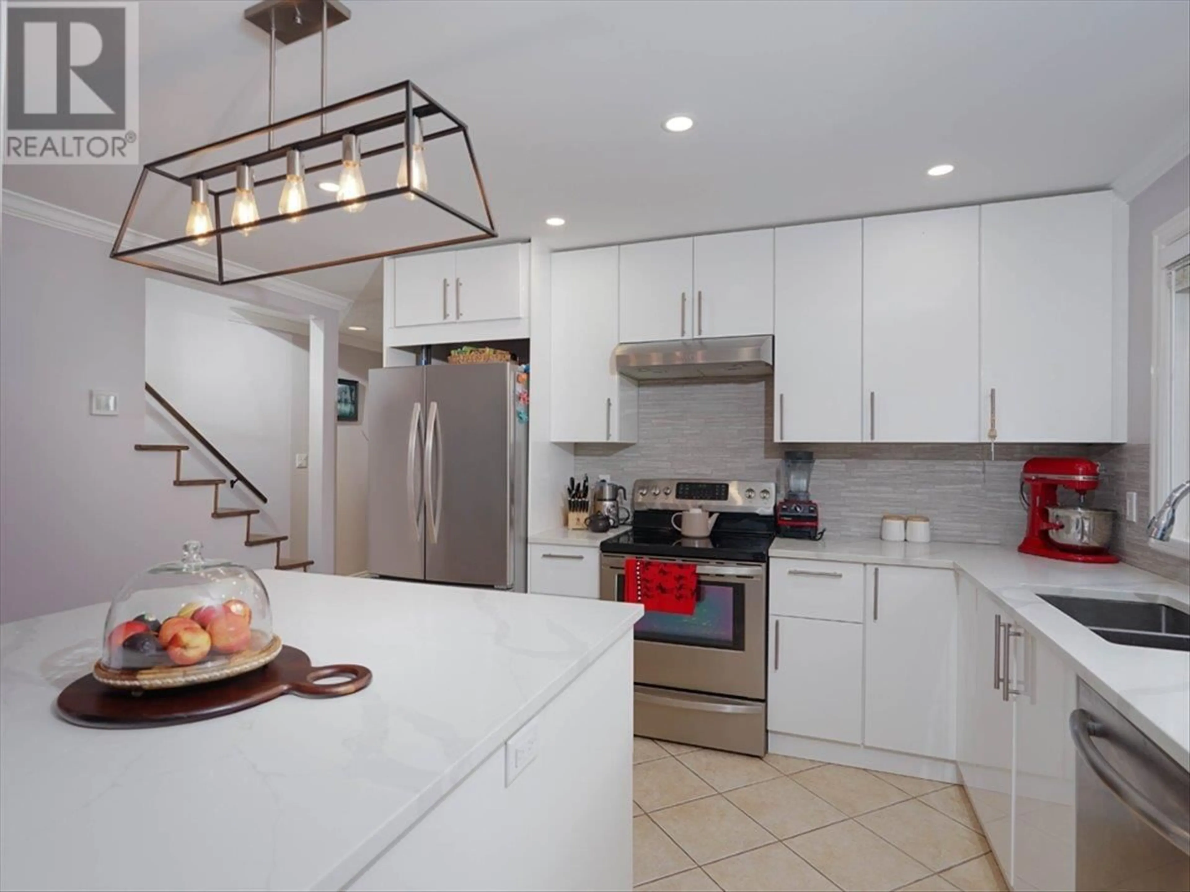 Contemporary kitchen, ceramic/tile floor for 3253 DUNKIRK AVENUE, Coquitlam British Columbia V3E1G8