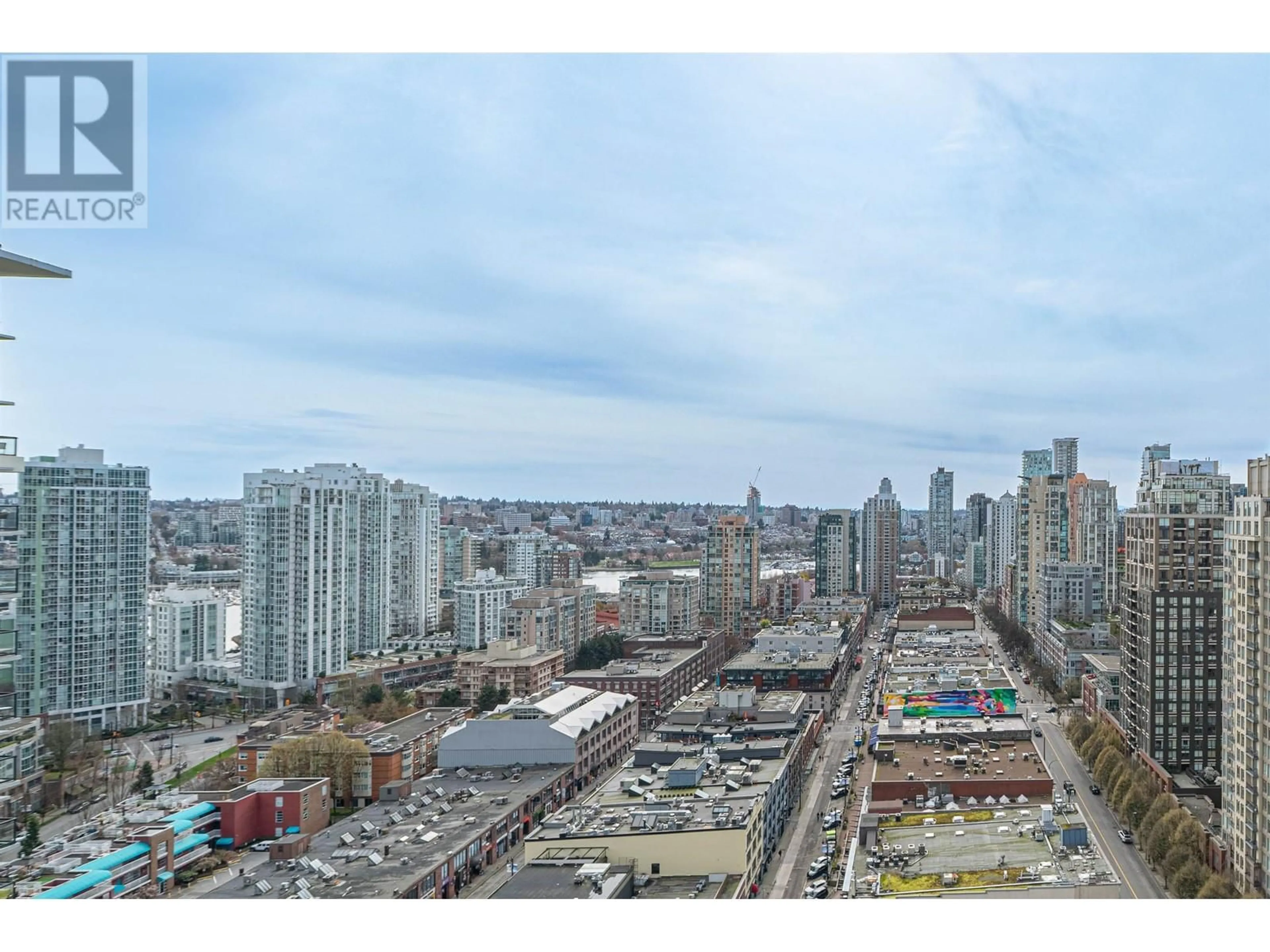 A pic from outside/outdoor area/front of a property/back of a property/a pic from drone, city buildings view from balcony for 2509 - 928 HOMER STREET, Vancouver British Columbia V6B1T7