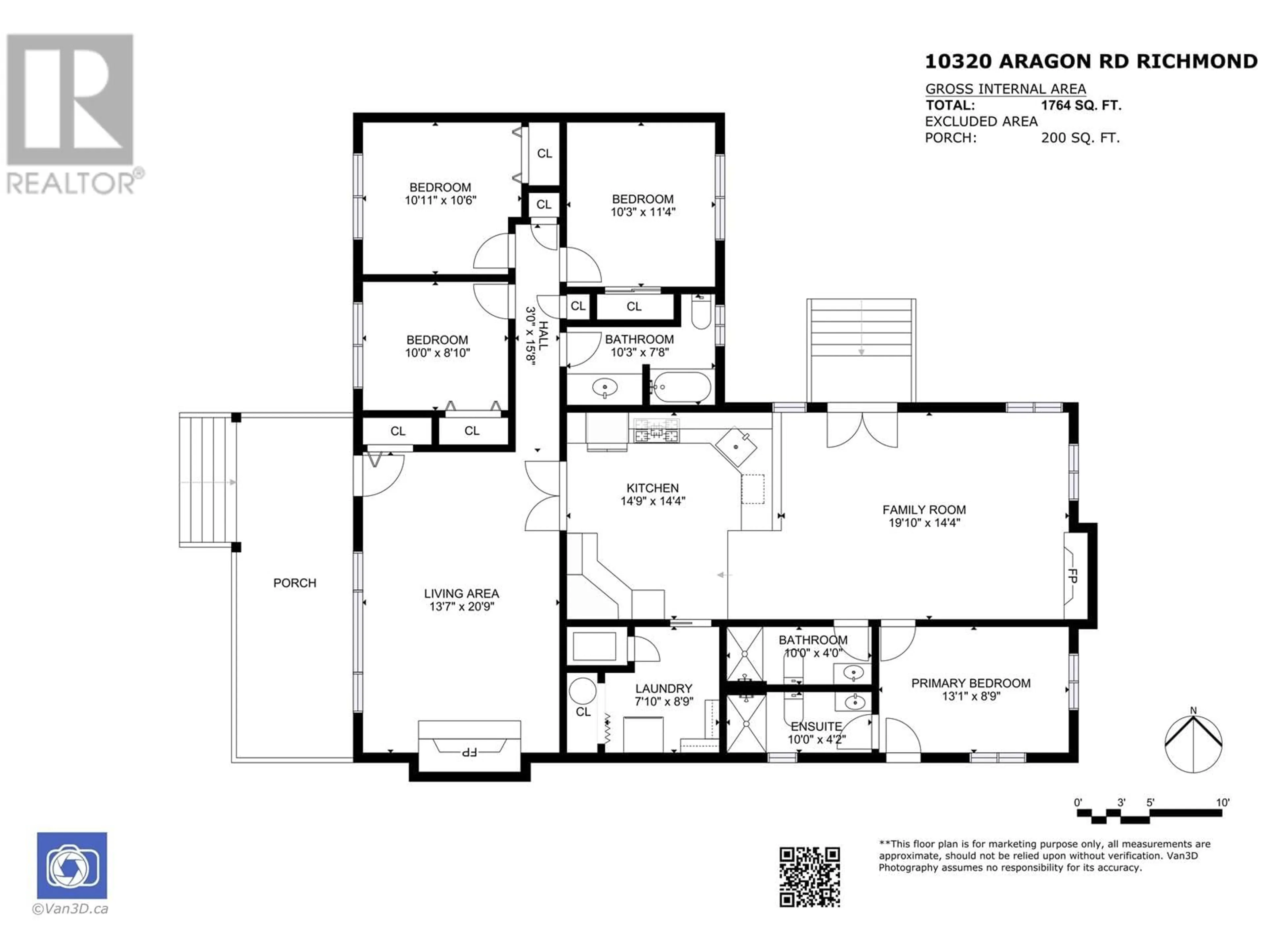 Floor plan for 10320 ARAGON ROAD, Richmond British Columbia V7A3E7