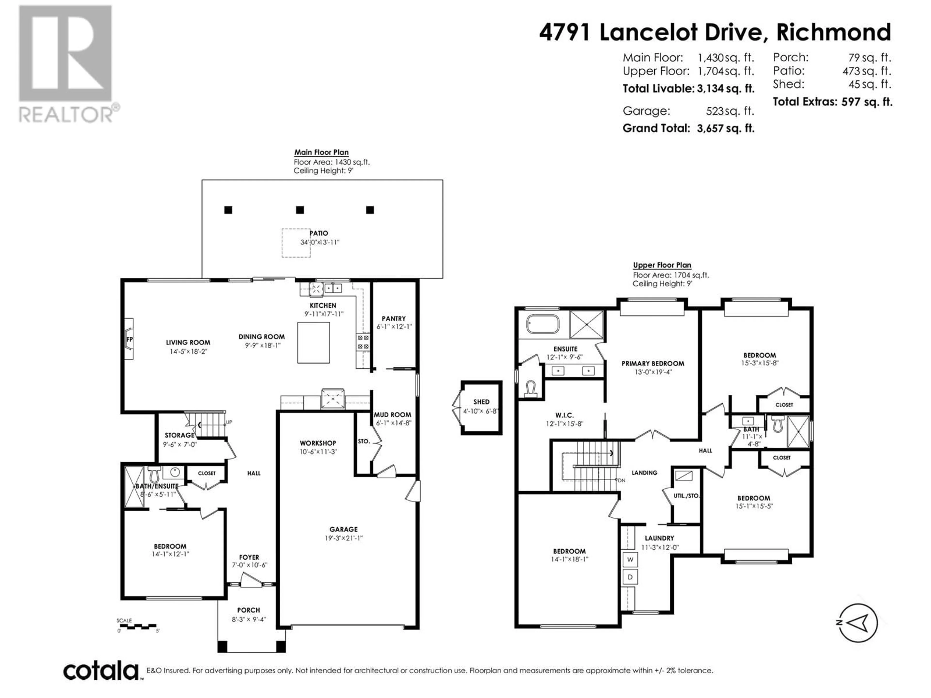 Floor plan for 4791 LANCELOT DRIVE, Richmond British Columbia V7C4S4