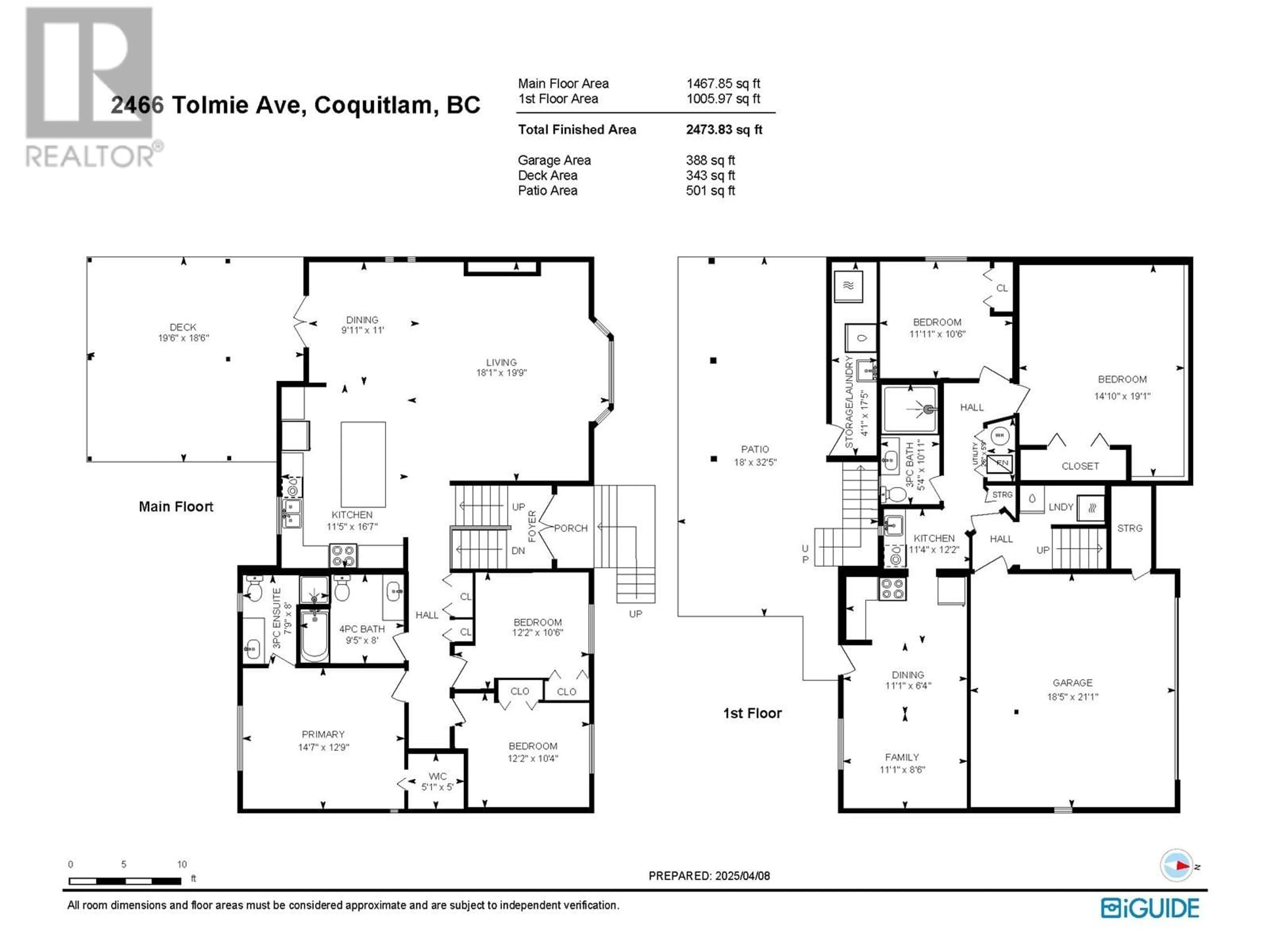 Floor plan for 2466 TOLMIE AVENUE, Coquitlam British Columbia V3K3E7