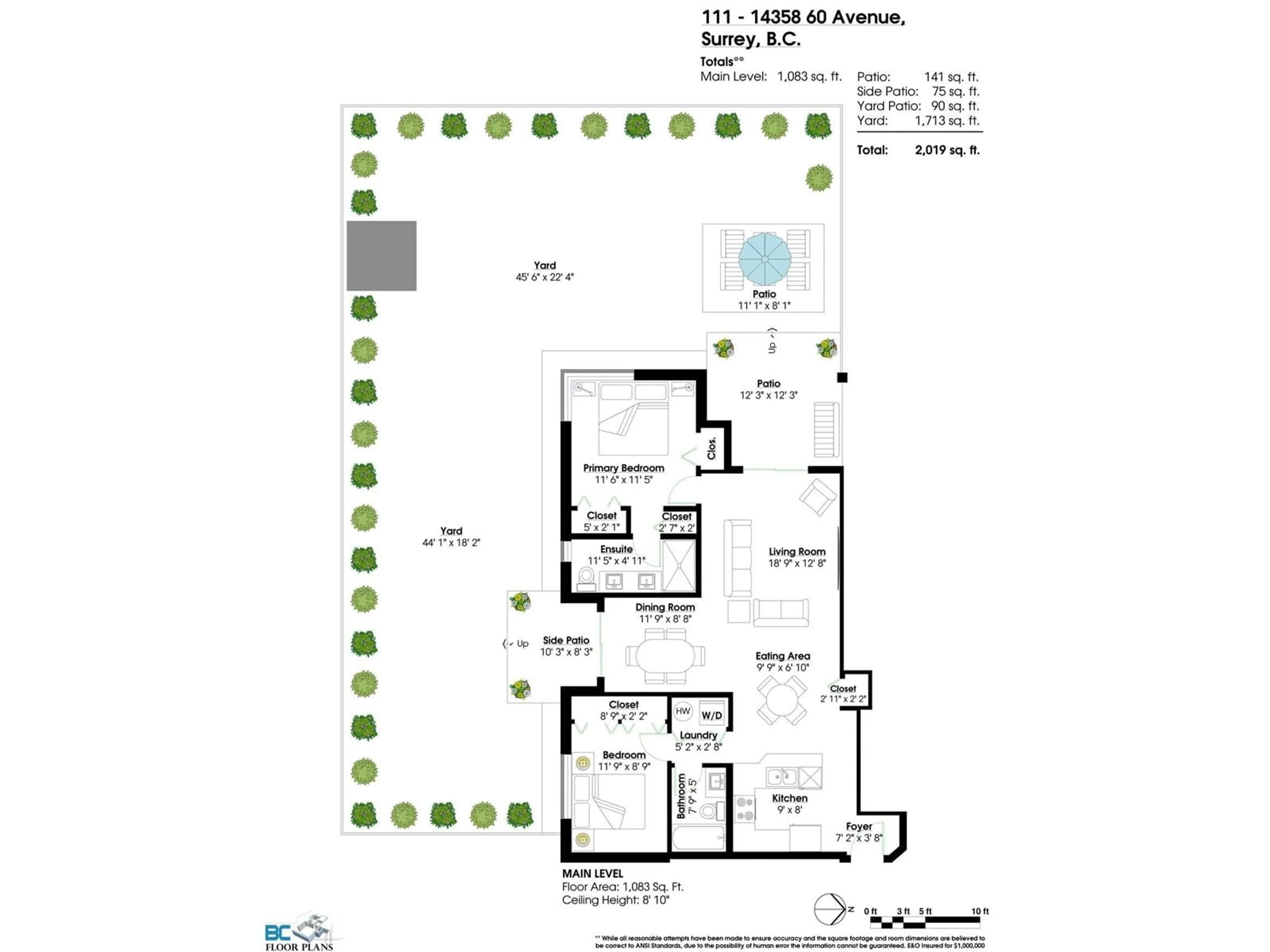 Floor plan for 111 - 14358 60, Surrey British Columbia V3X0G3