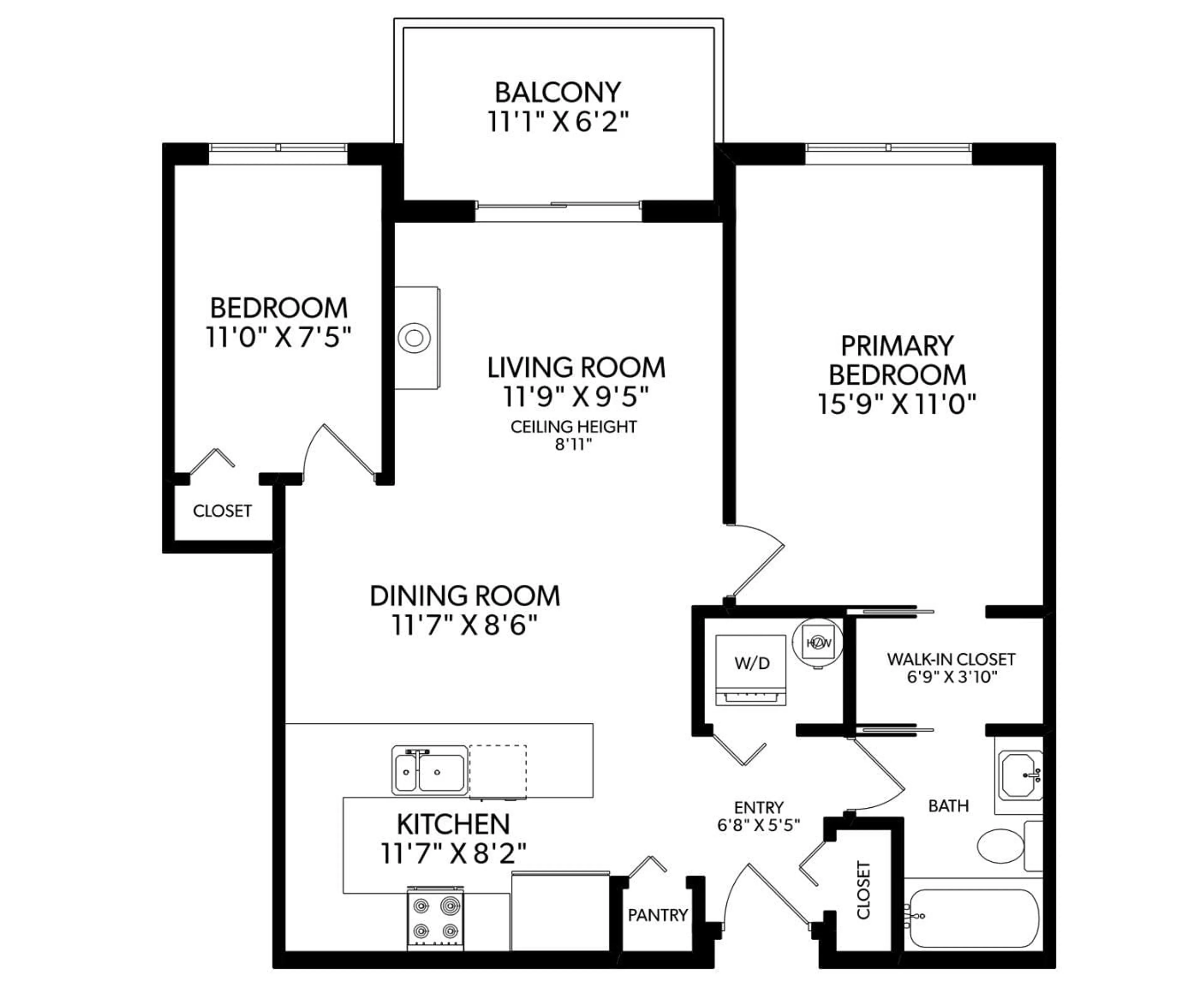 Floor plan for 408 - 17712 57A, Surrey British Columbia V3S1J1