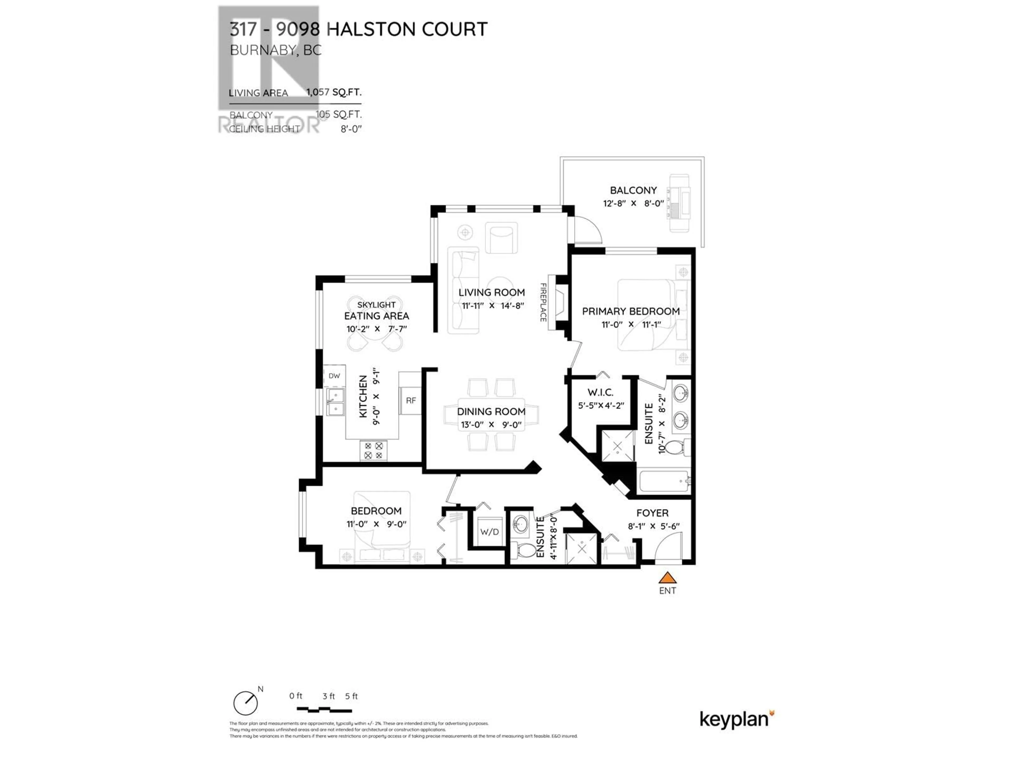 Floor plan for 317 - 9098 HALSTON COURT, Burnaby British Columbia V3N0A6