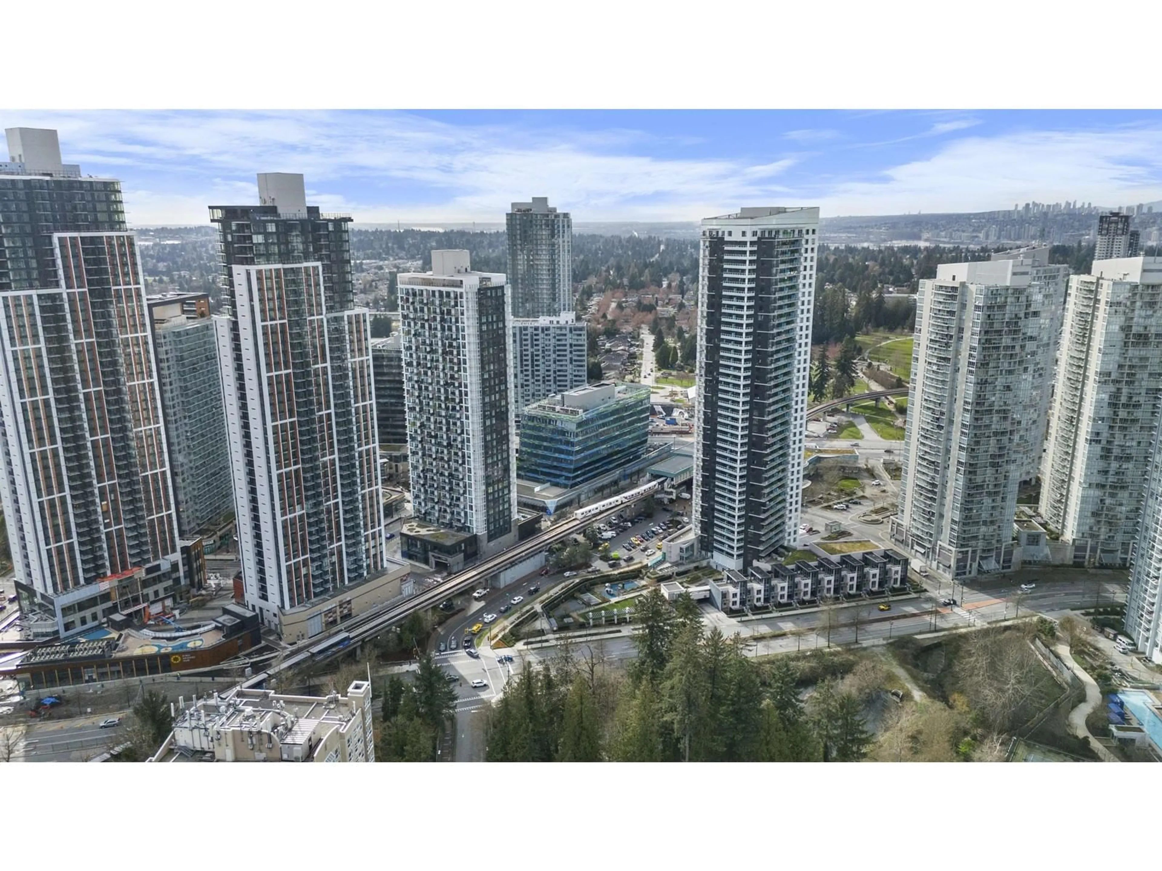 A pic from outside/outdoor area/front of a property/back of a property/a pic from drone, city buildings view from balcony for 13840 100, Surrey British Columbia V3T1J5