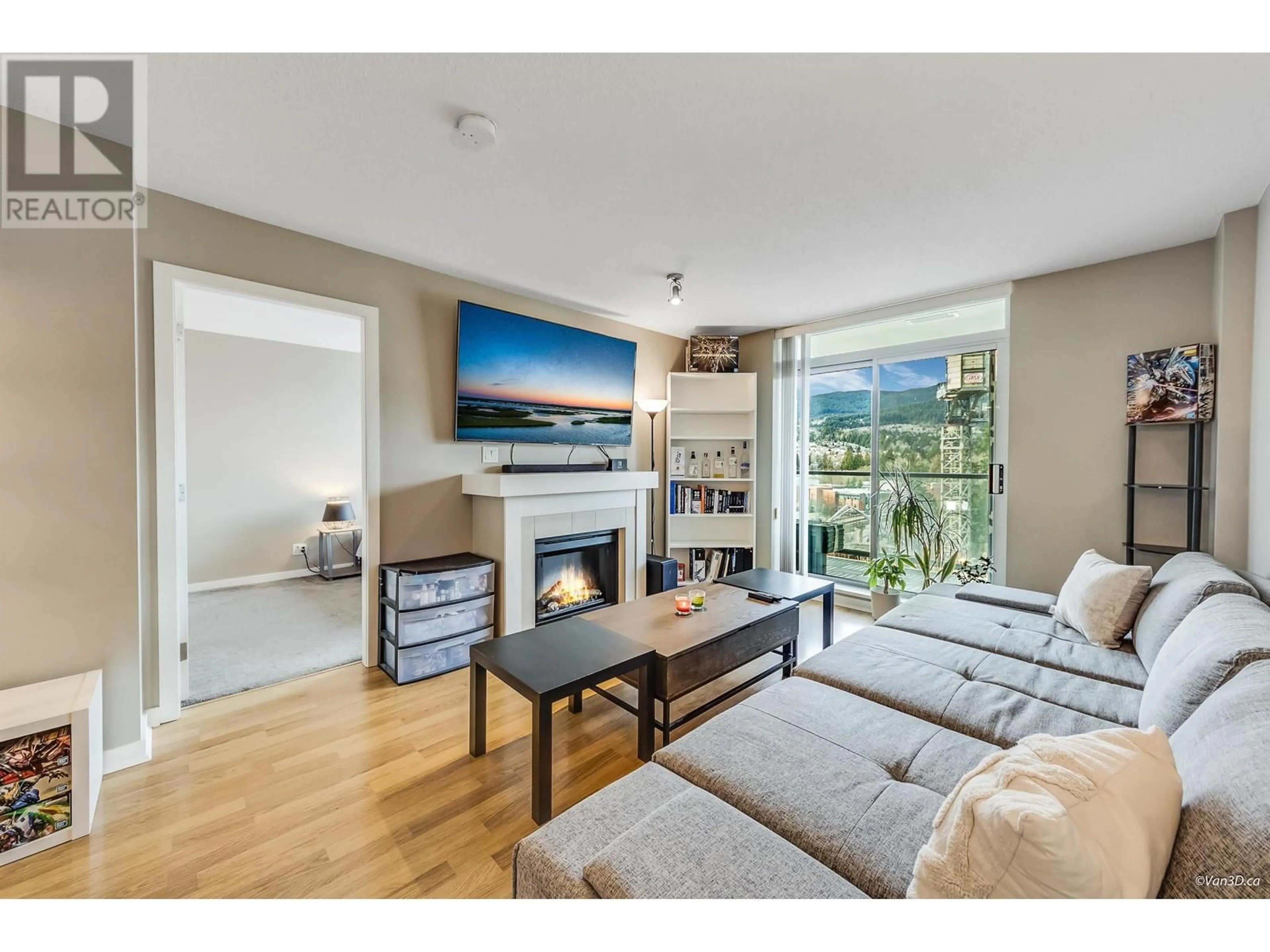 Living room with furniture, wood/laminate floor for 1101 - 1178 HEFFLEY CRESCENT, Coquitlam British Columbia V3B0A7