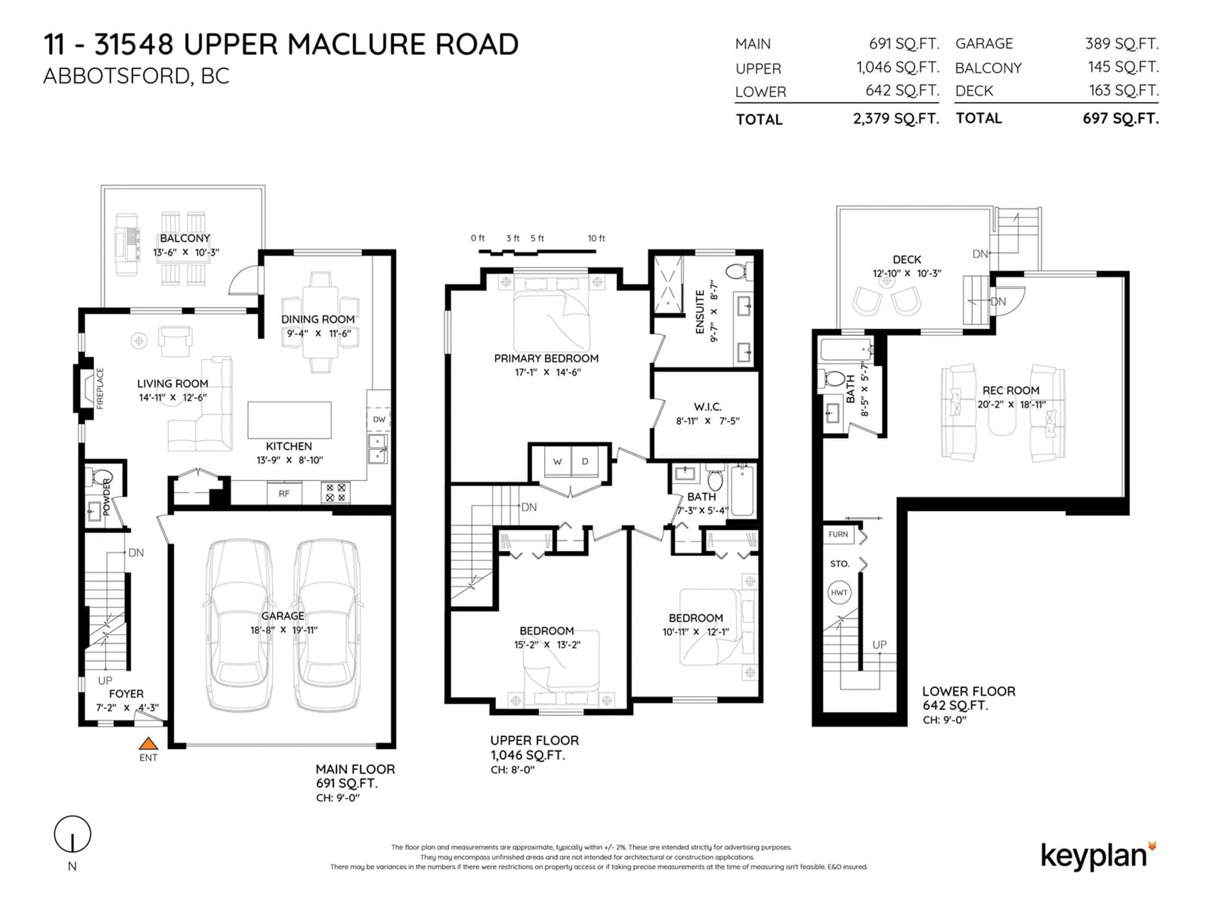 Floor plan for 11 - 31548 UPPER MACLURE, Abbotsford British Columbia V2T5P1