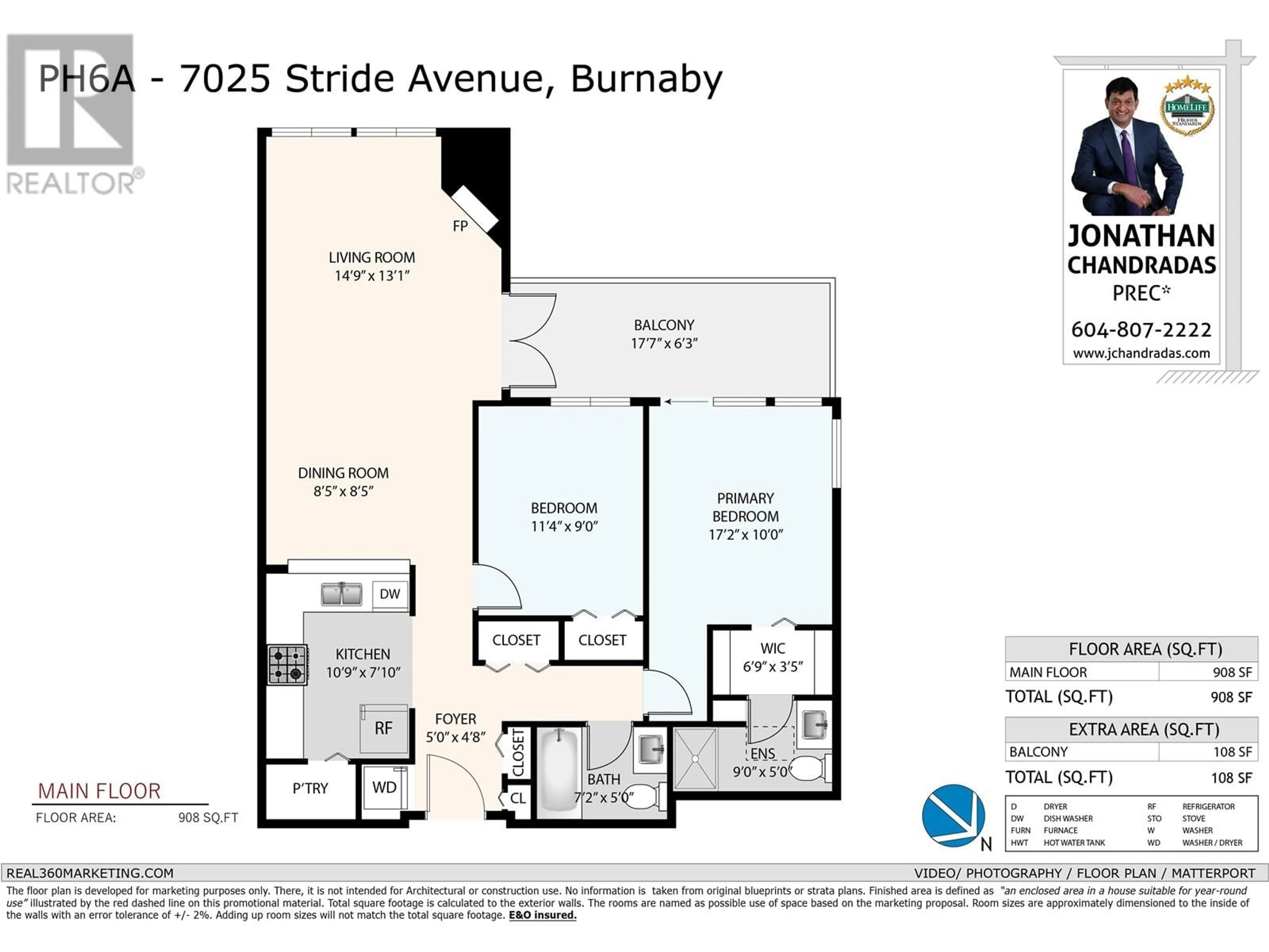 Floor plan for PH6A - 7025 STRIDE AVENUE, Burnaby British Columbia V3N4Y1