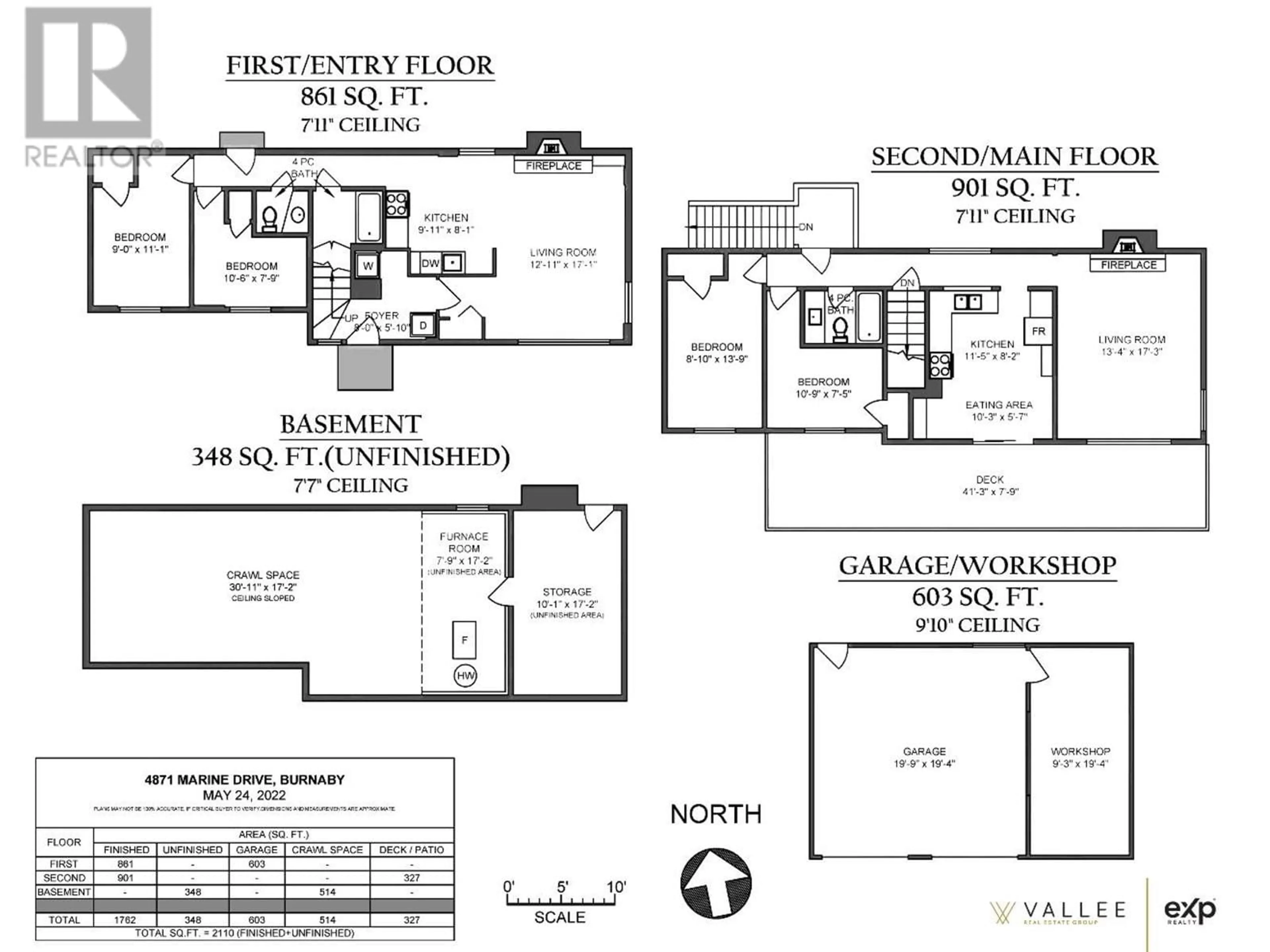 Floor plan for 4871 MARINE DRIVE, Burnaby British Columbia V5J3G5