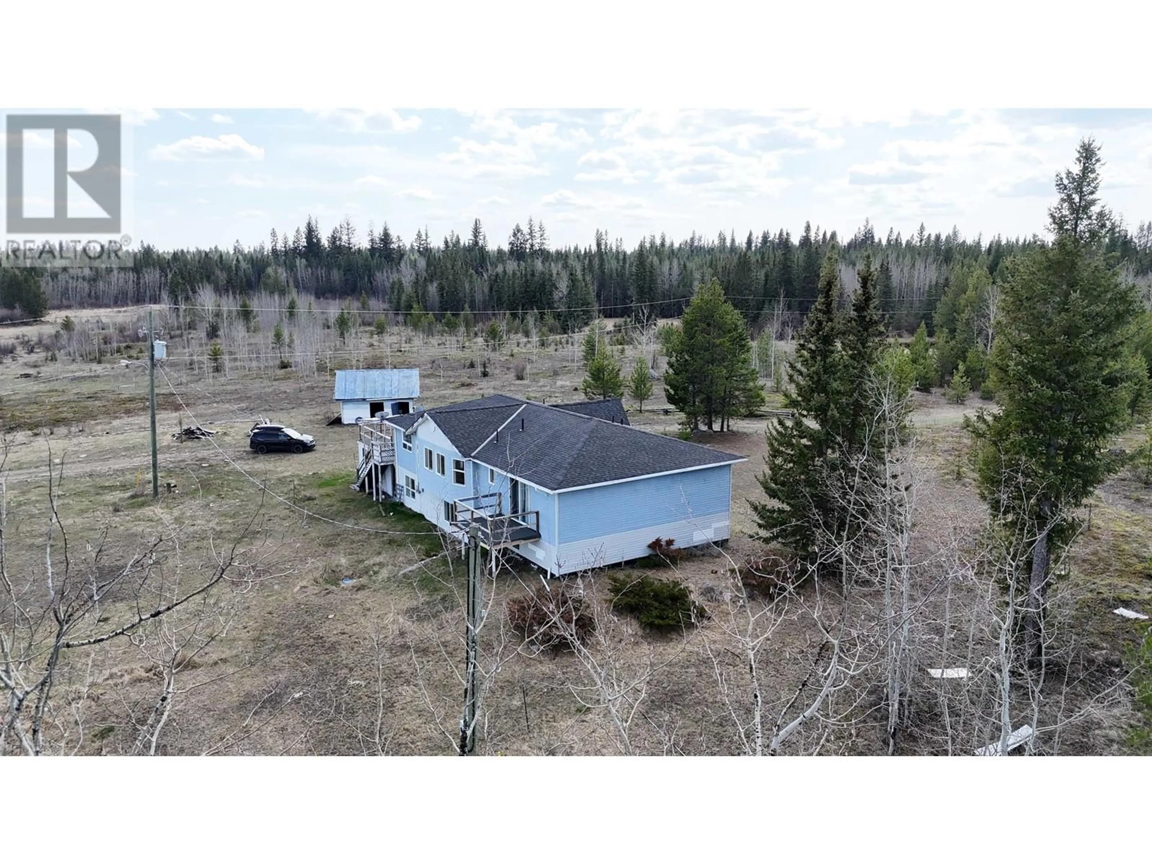A pic from outside/outdoor area/front of a property/back of a property/a pic from drone, unknown for 3405 KOKANEE PIT ROAD, Lac La Hache British Columbia V0K1T1
