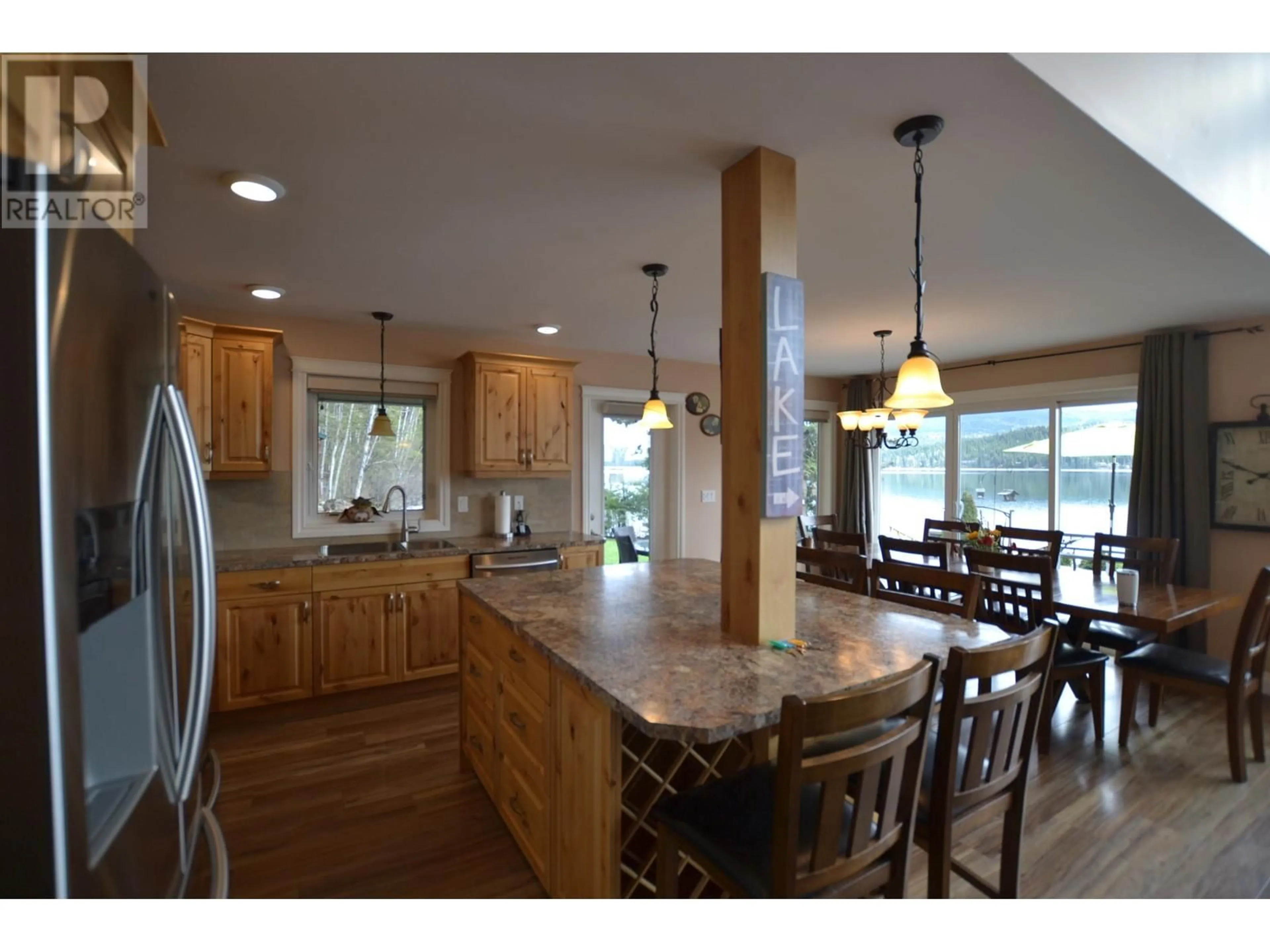 Open concept kitchen, ceramic/tile floor for 4011 HAGGENS POINT ROAD, Horsefly British Columbia V0L1L0
