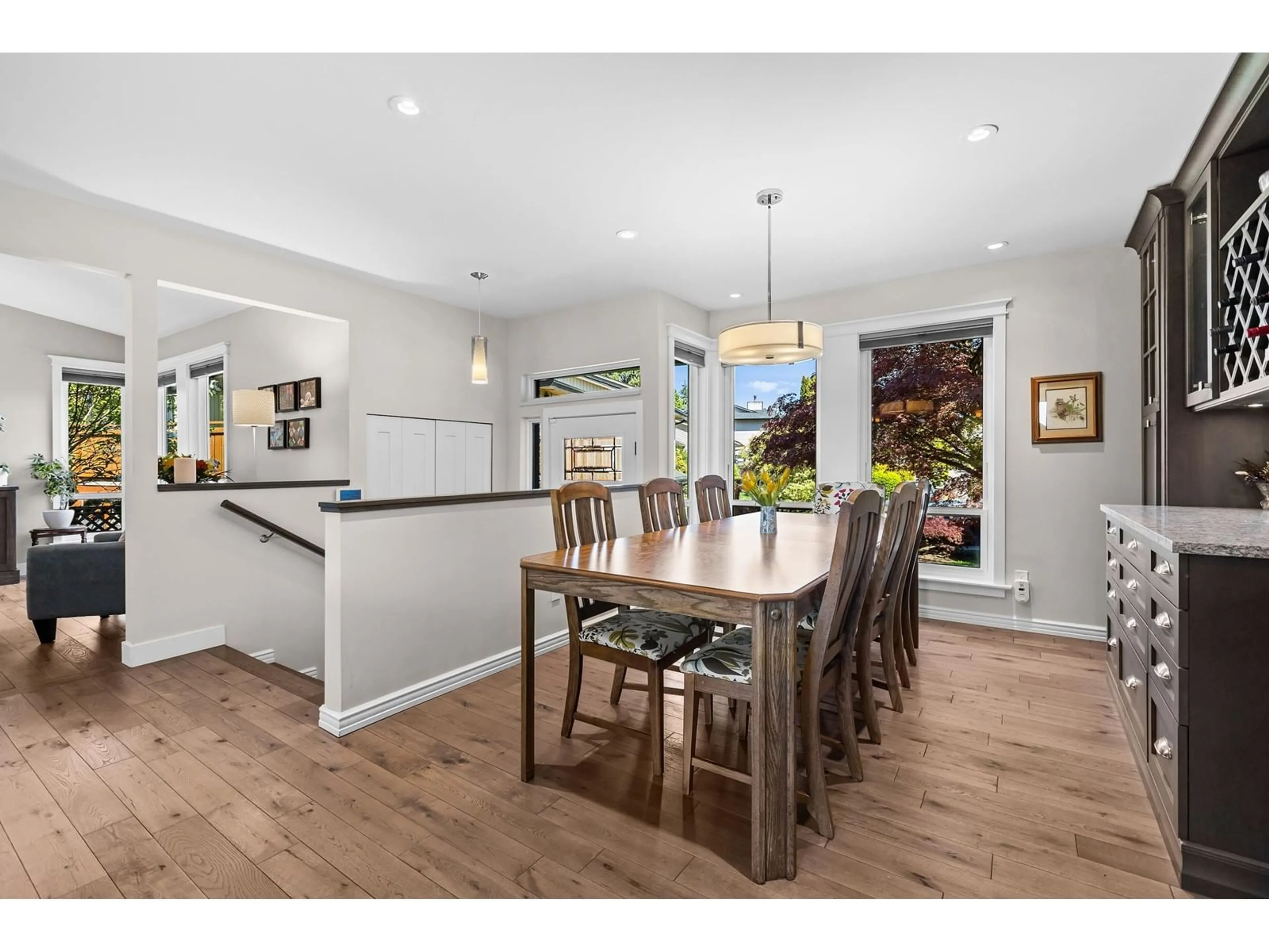 Open concept kitchen, wood/laminate floor for 7963 GARFIELD, Delta British Columbia V4C4C9