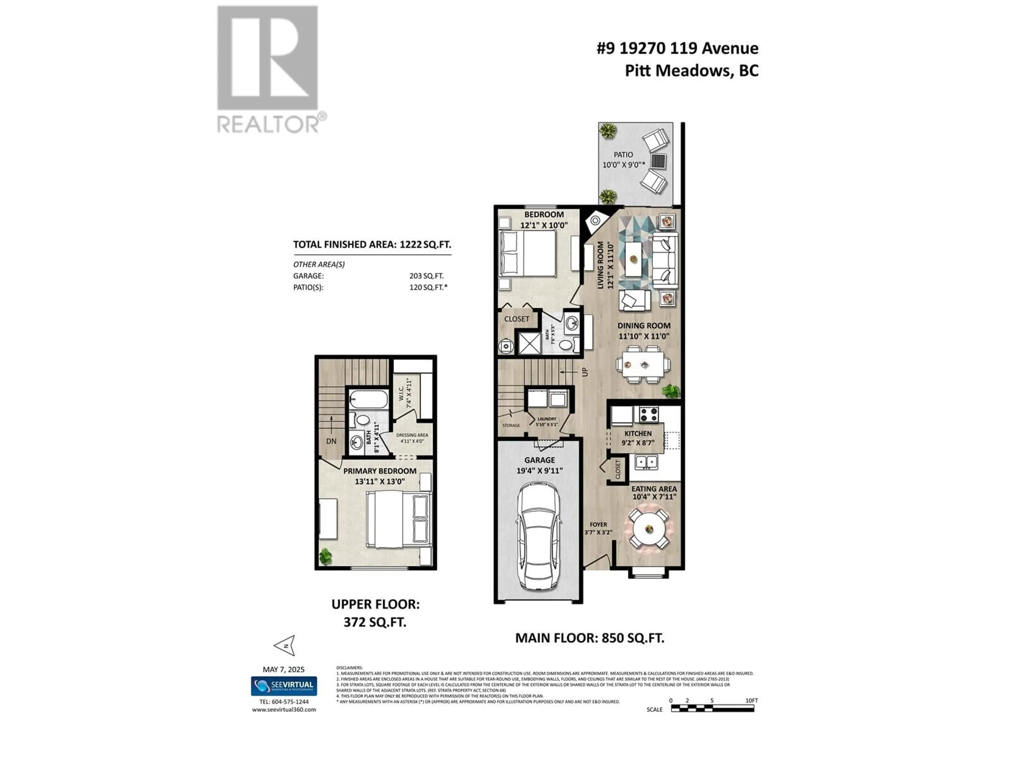 Floor plan for 9 - 19270 119 AVENUE, Pitt Meadows British Columbia V3Y2J8