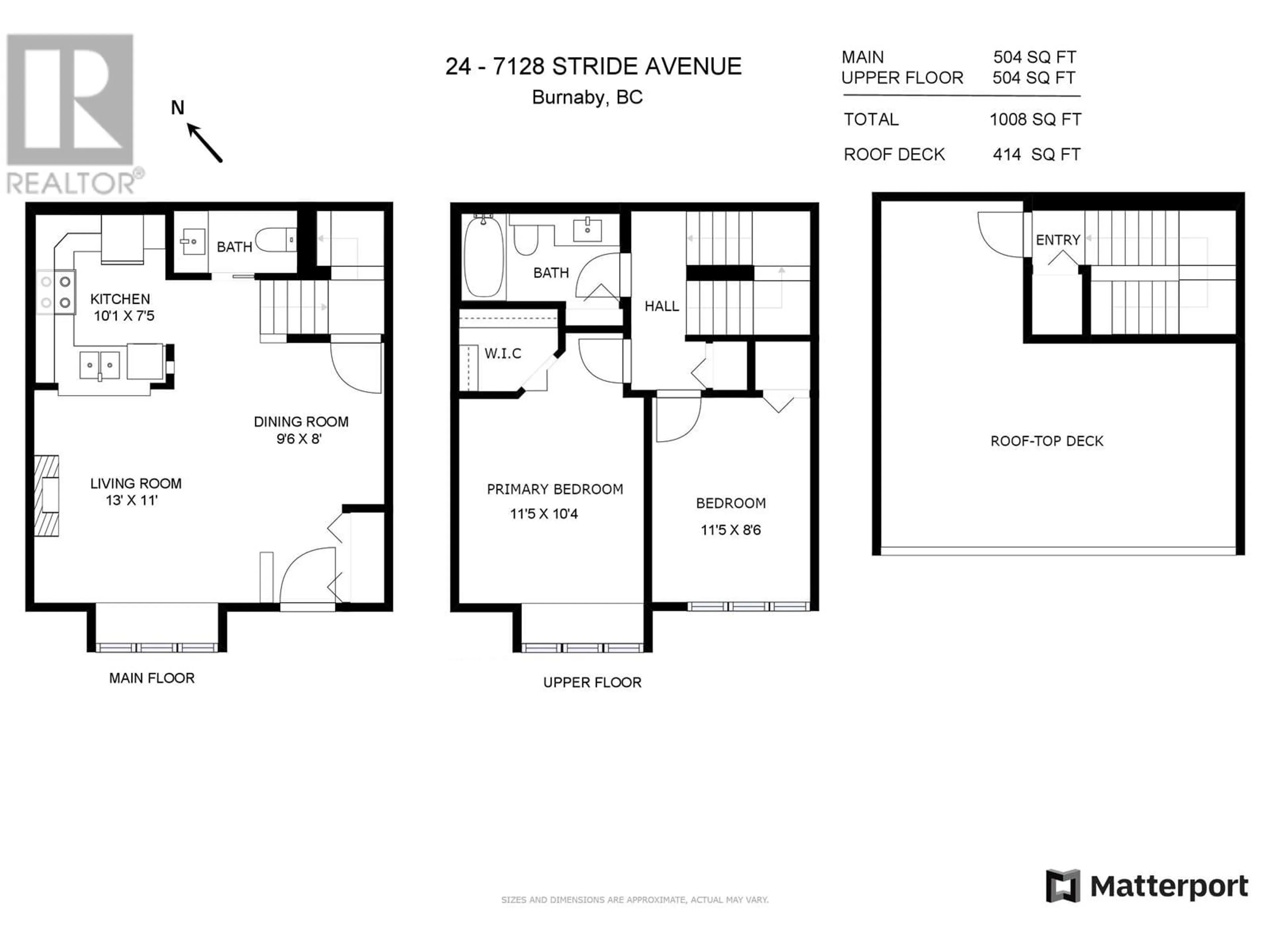 Floor plan for 24 - 7128 STRIDE AVENUE, Burnaby British Columbia V3N1T5