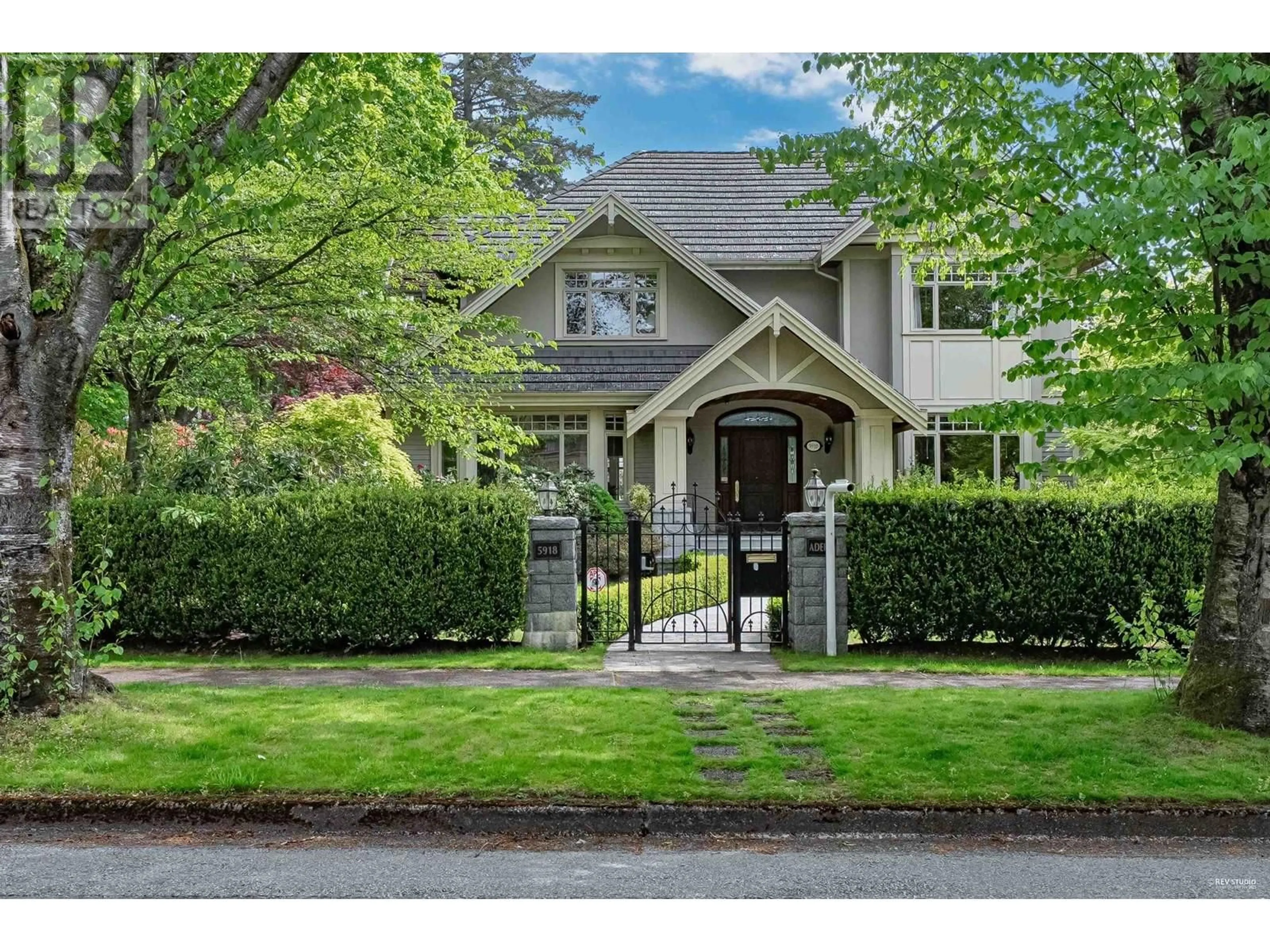 Home with brick exterior material, street for 5918 ADERA STREET, Vancouver British Columbia V6M3J4