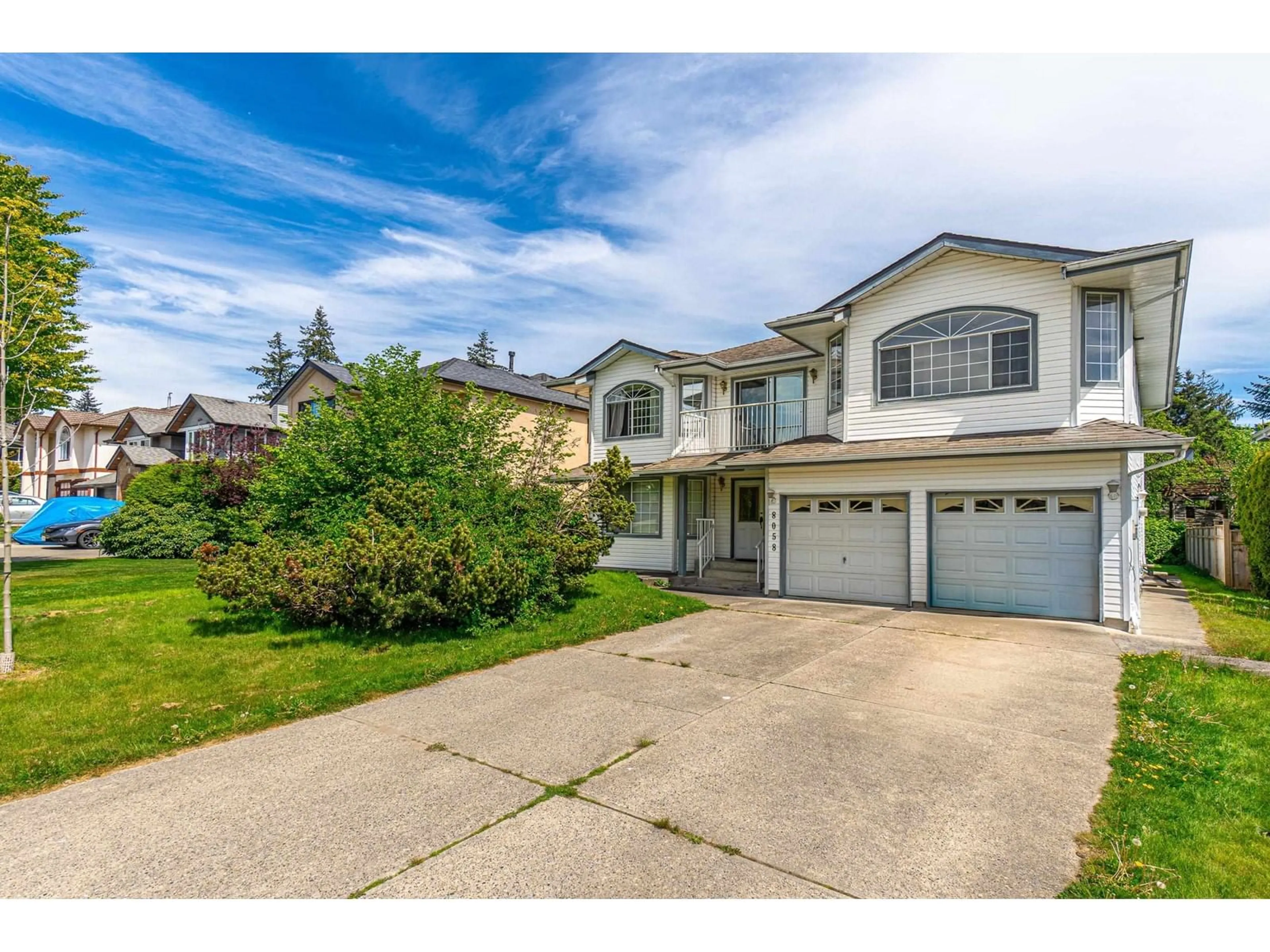 Home with vinyl exterior material, street for 8058 163A, Surrey British Columbia V4N0J6