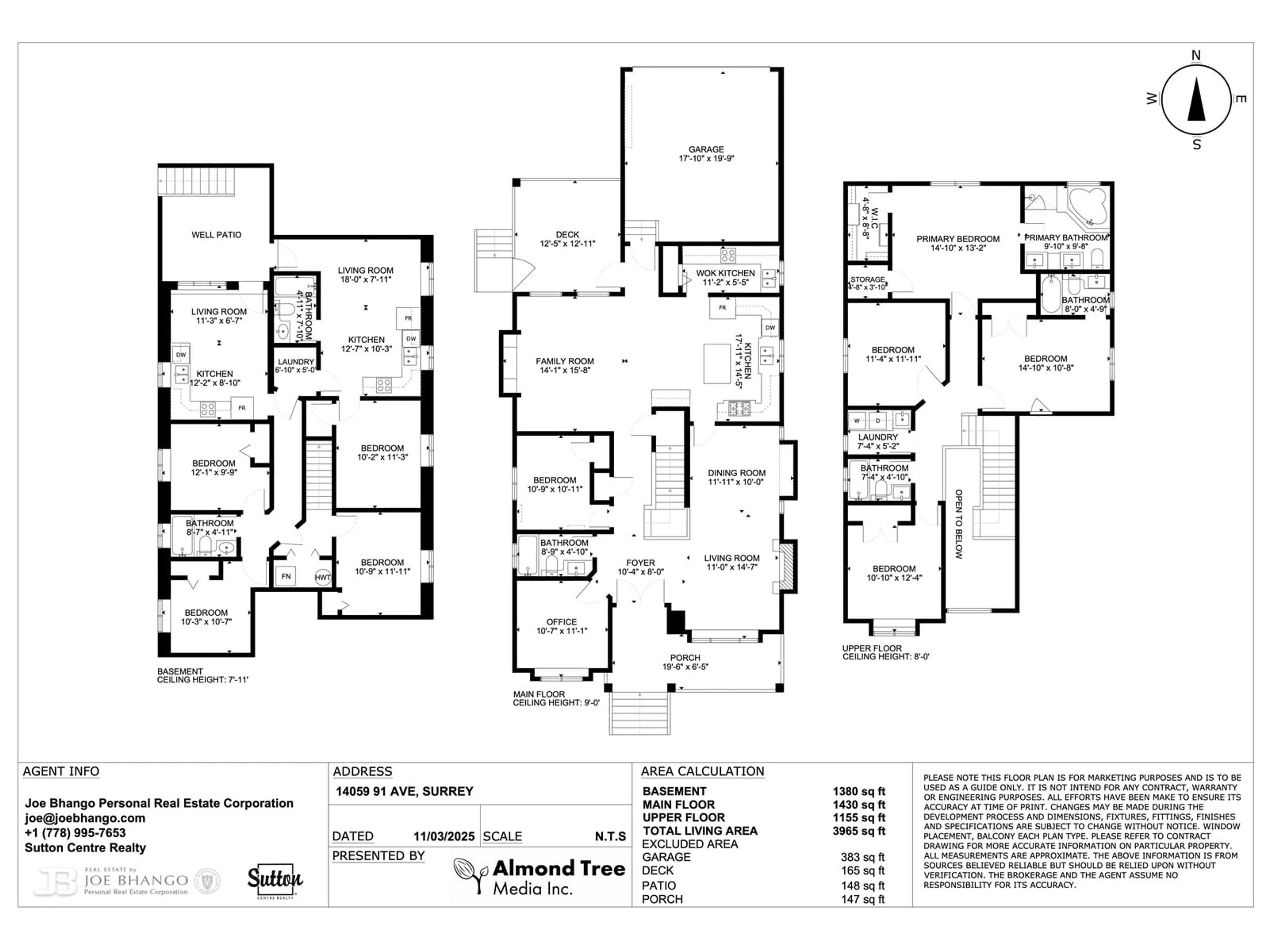 Floor plan for 14059 91, Surrey British Columbia V3V1E6