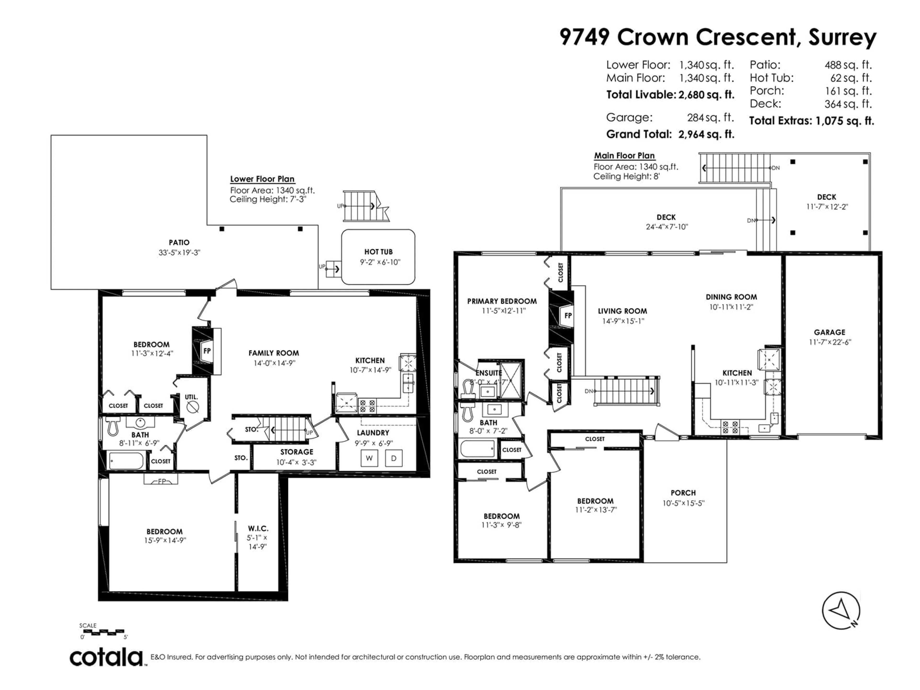 Floor plan for 9749 CROWN, Surrey British Columbia V3V2T7