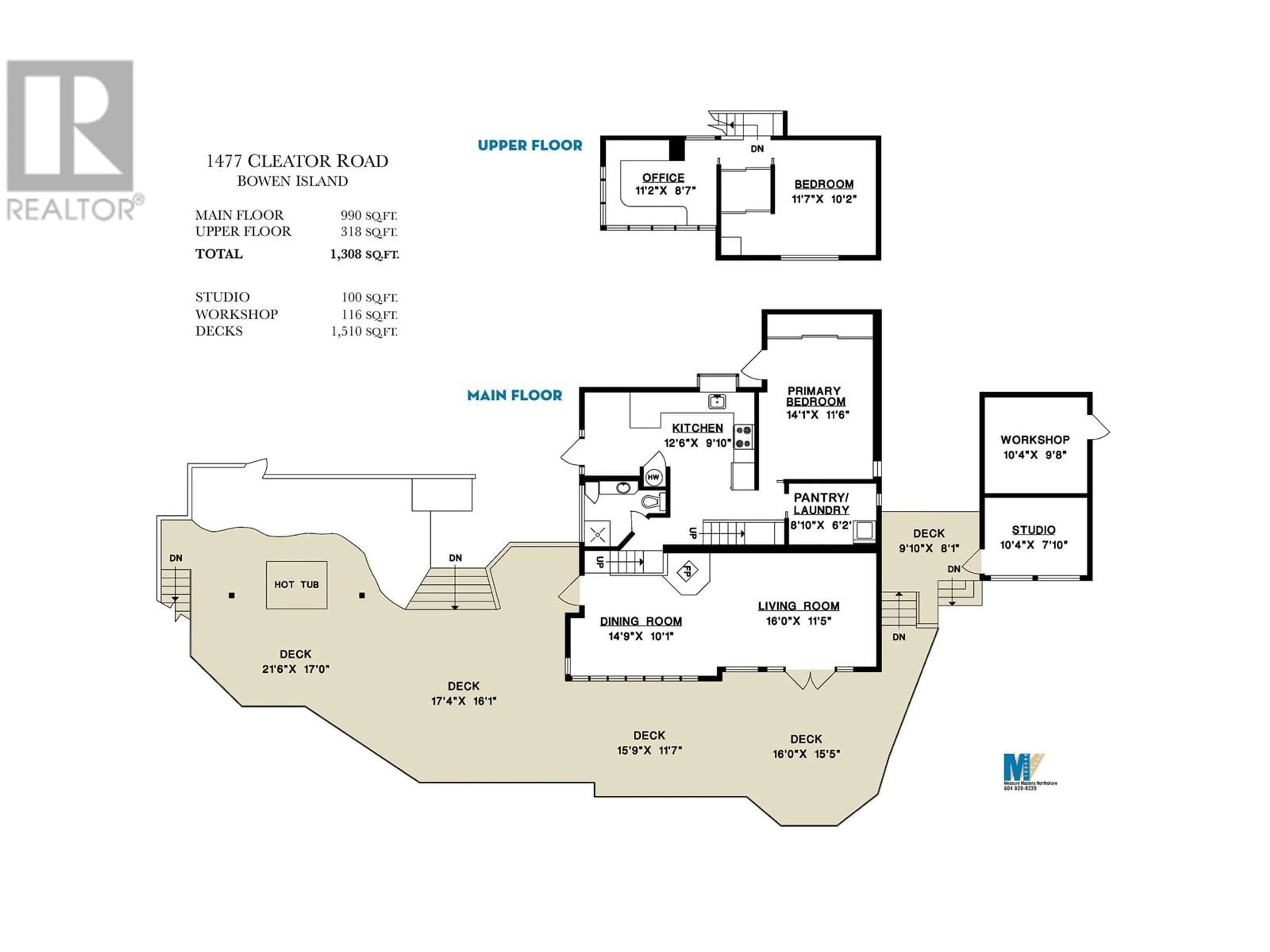 Floor plan for 1477 CLEATOR ROAD, Bowen Island British Columbia V0N1G1