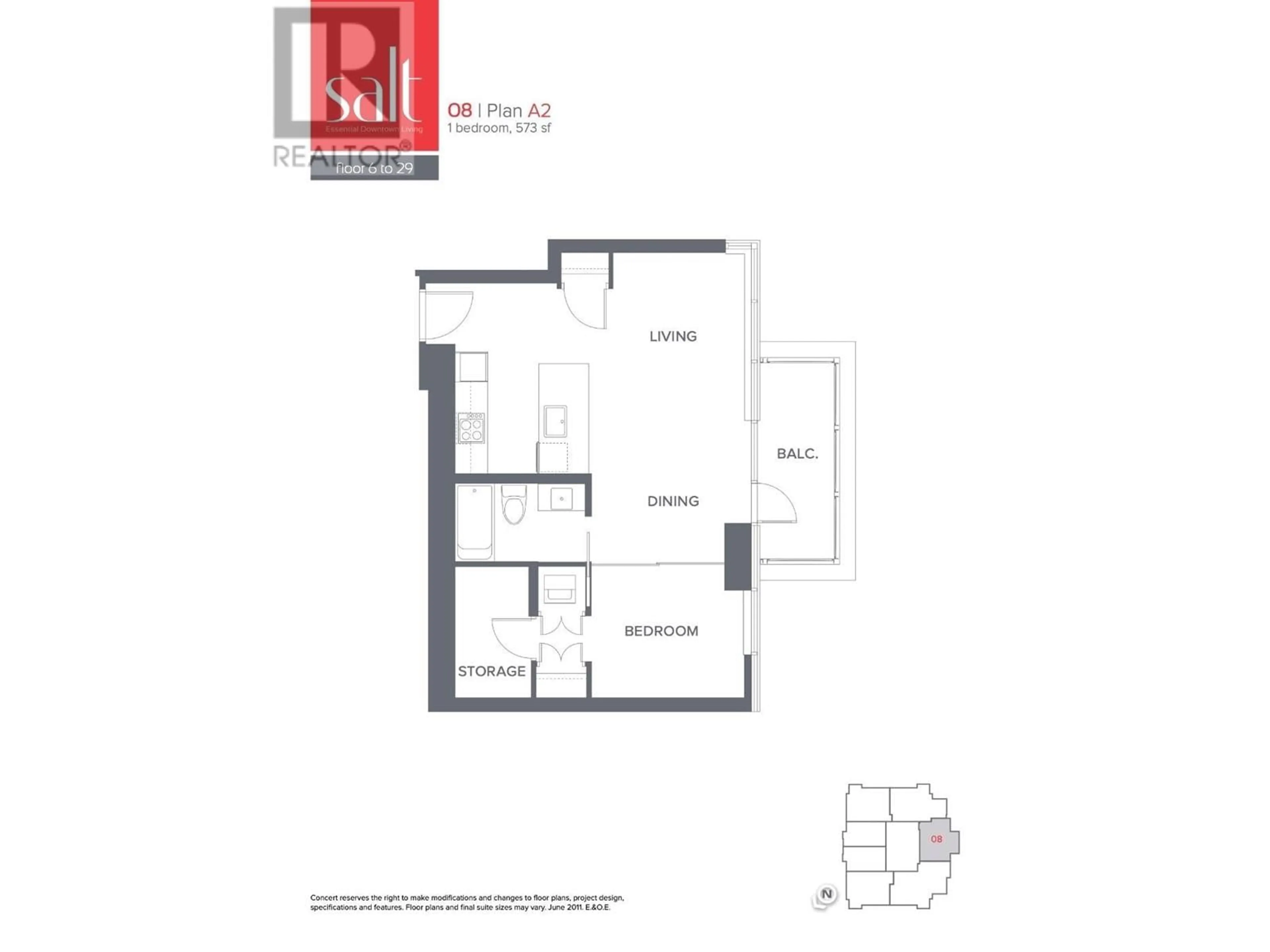 Floor plan for 2308 - 1308 HORNBY STREET, Vancouver British Columbia V6Z0C5