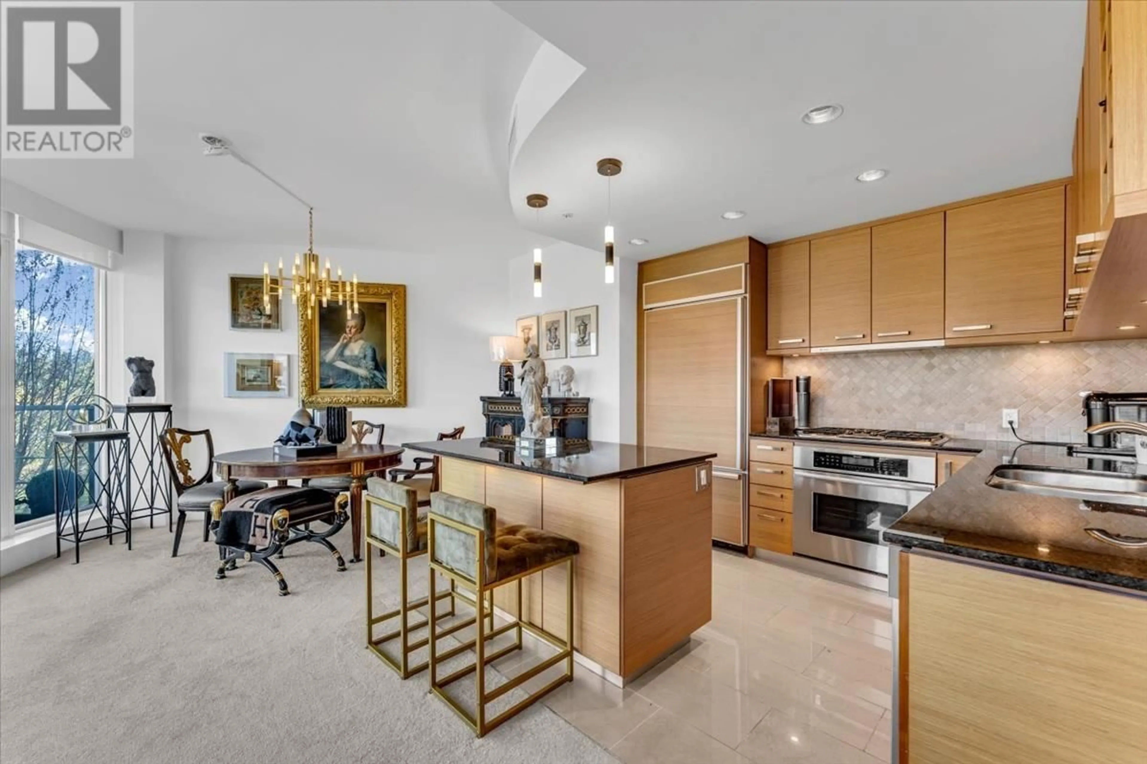 Open concept kitchen, ceramic/tile floor for 401 - 1925 ALBERNI STREET, Vancouver British Columbia V6G0A3