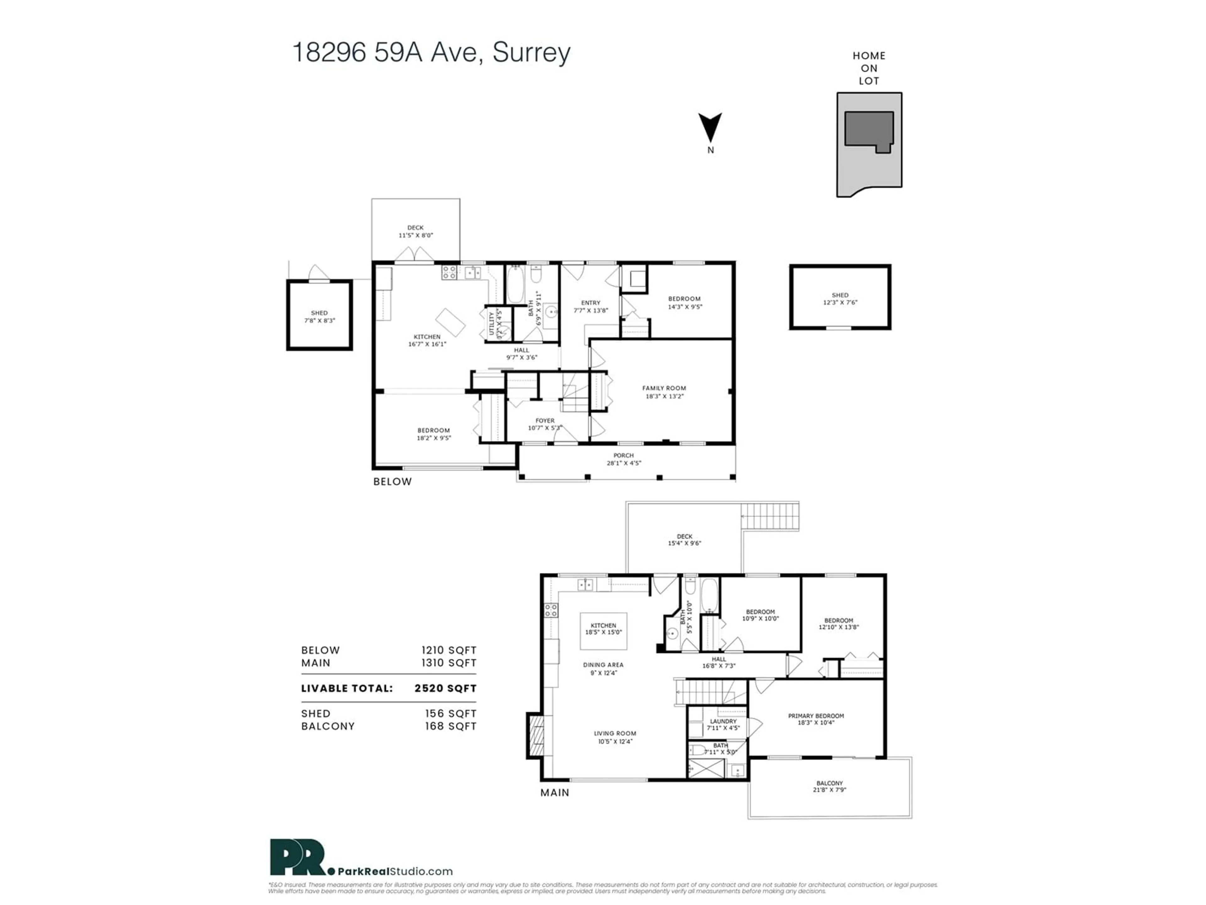 Floor plan for 18296 59A, Surrey British Columbia V3S5M5