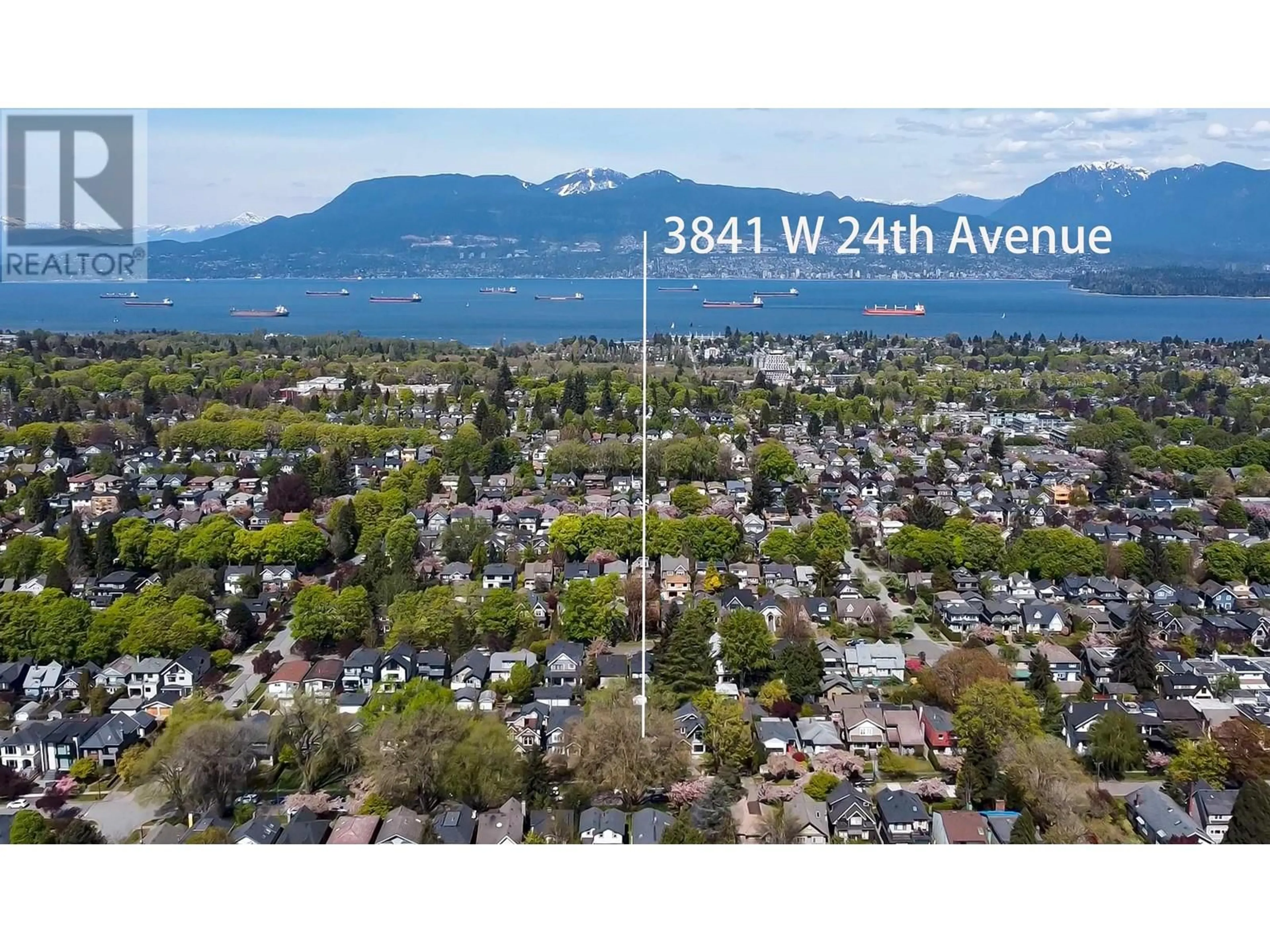 A pic from outside/outdoor area/front of a property/back of a property/a pic from drone, water/lake/river/ocean view for 3841 24TH AVENUE, Vancouver British Columbia V6S1L8