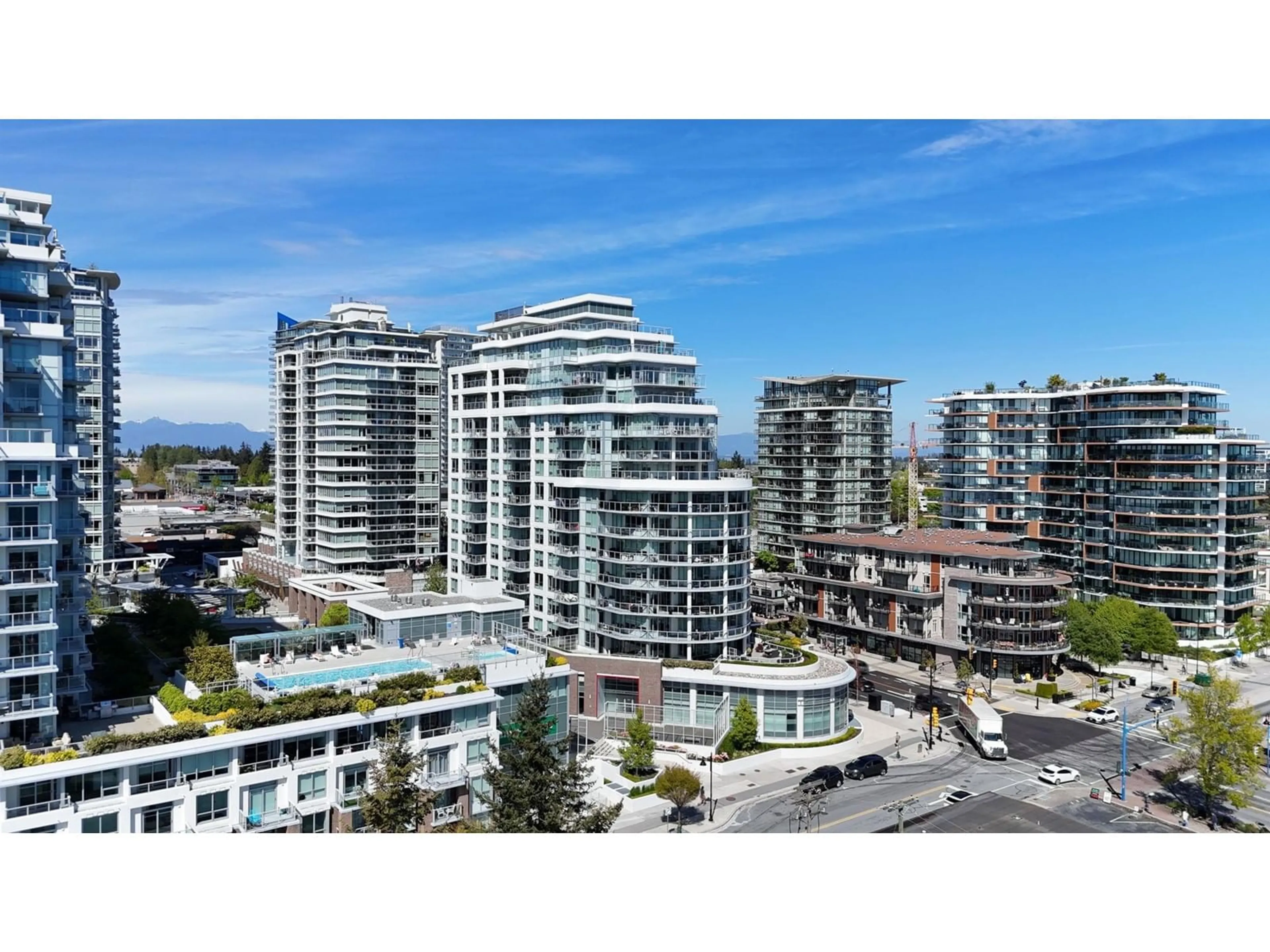 A pic from outside/outdoor area/front of a property/back of a property/a pic from drone, city buildings view from balcony for 501 - 1441 JOHNSTON, White Rock British Columbia V4B3Z4
