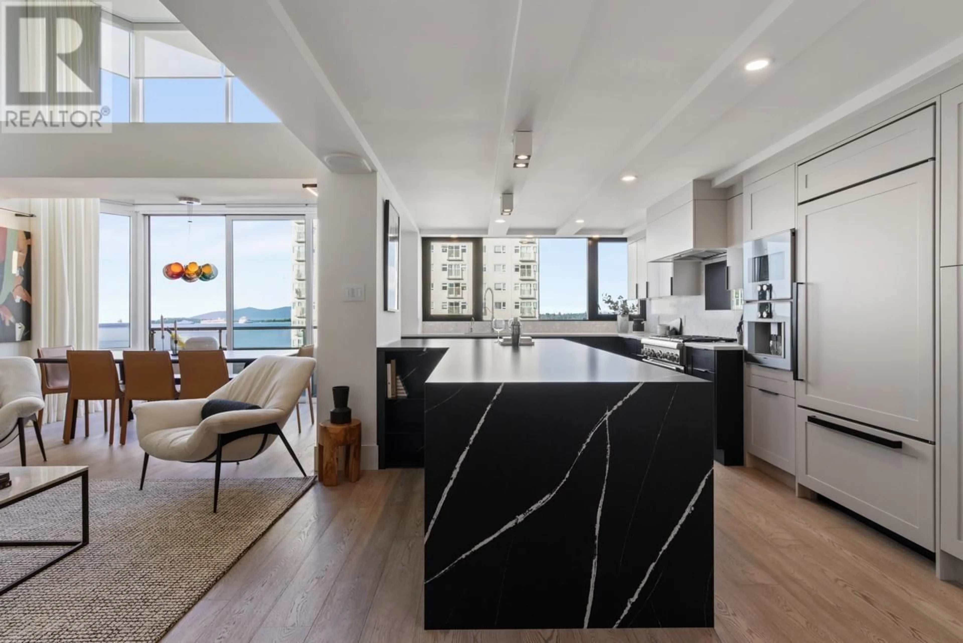 Open concept kitchen, ceramic/tile floor for 1601 - 1236 BIDWELL STREET, Vancouver British Columbia V6G2K9